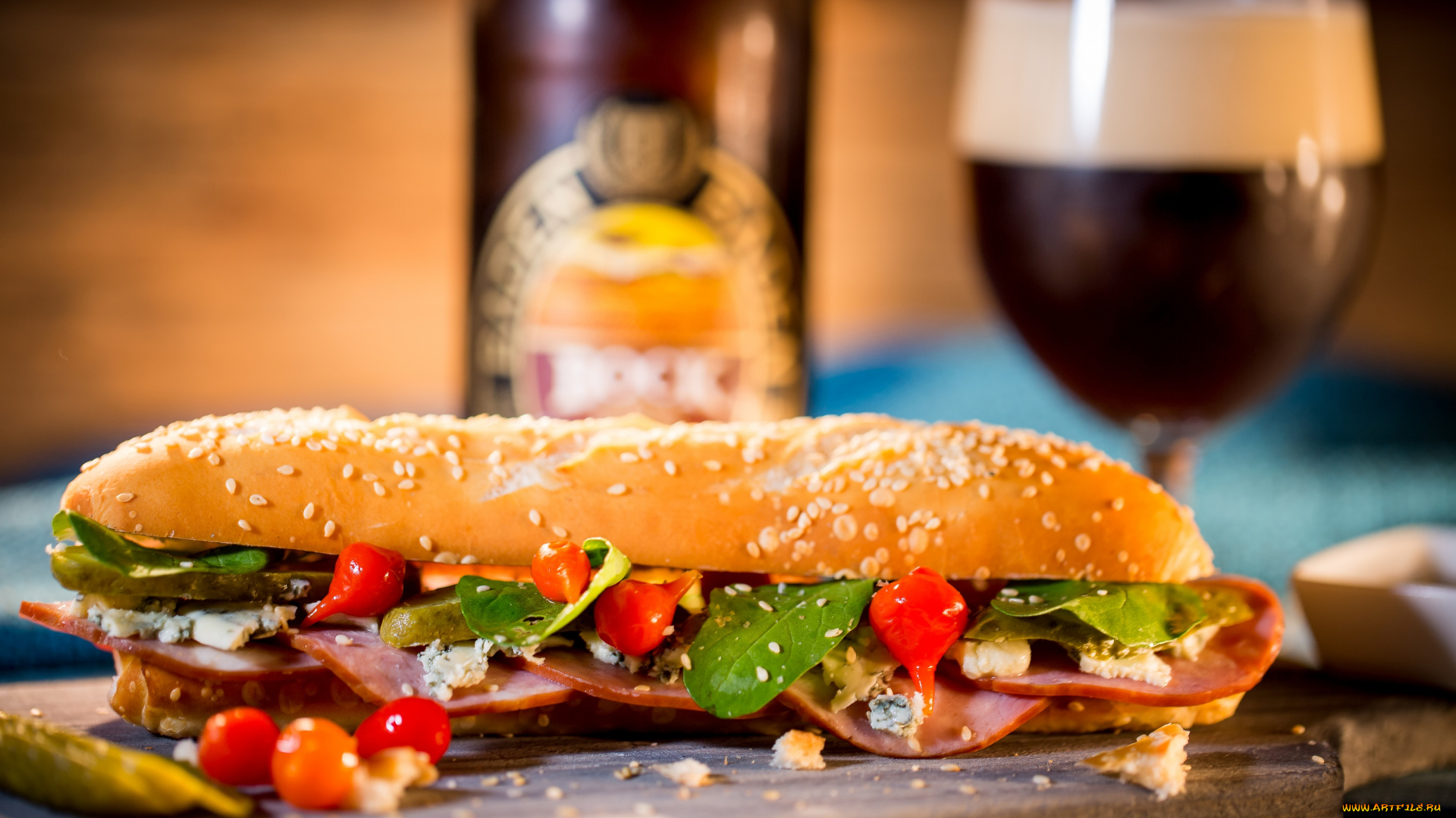 еда, бутерброды, , гамбургеры, , канапе, бутерброд, бокал, пиво