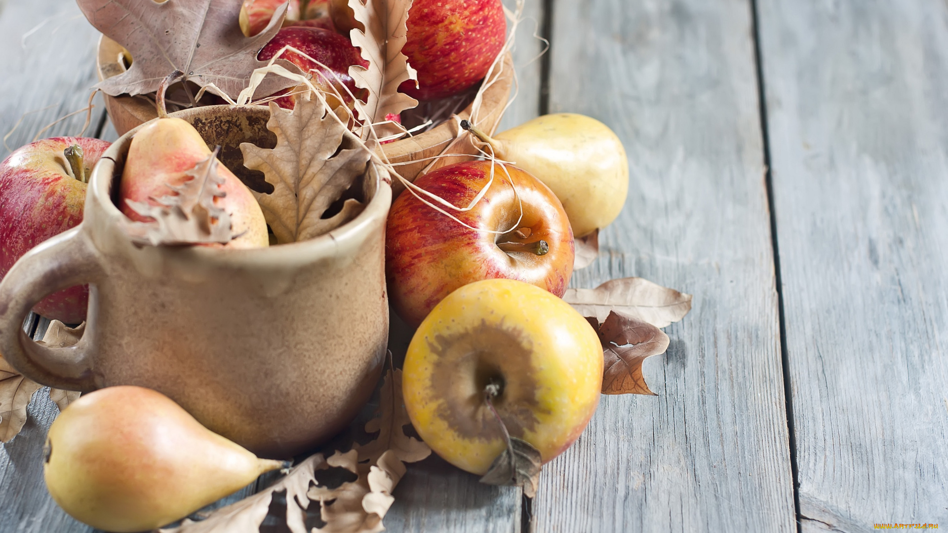 еда, фрукты, , ягоды, листья, груша, яблоки