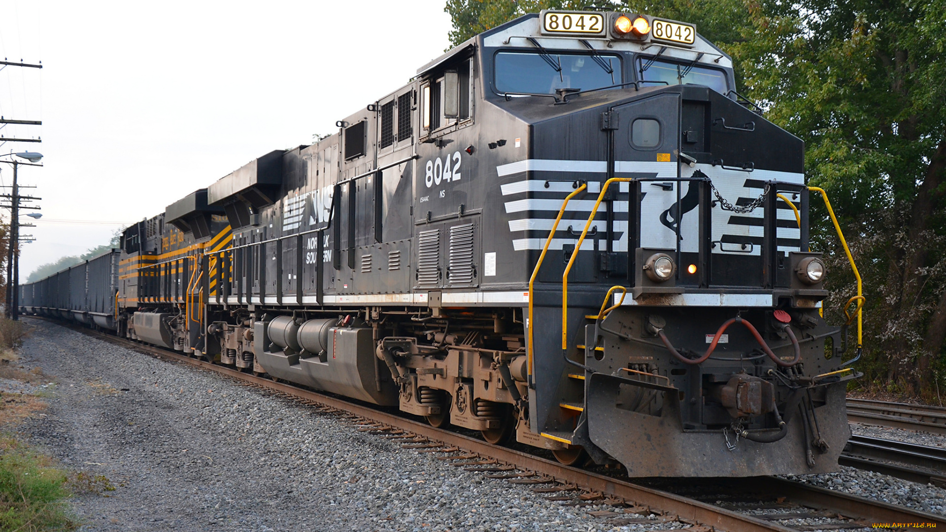 техника, поезда, состав, дорога, железная, локомотив