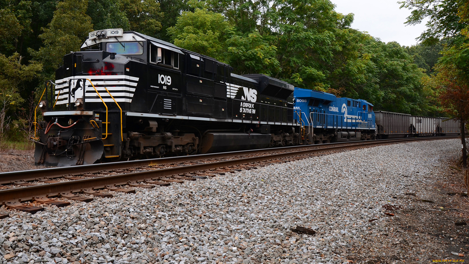 техника, поезда, состав, локомотив, дорога, железная