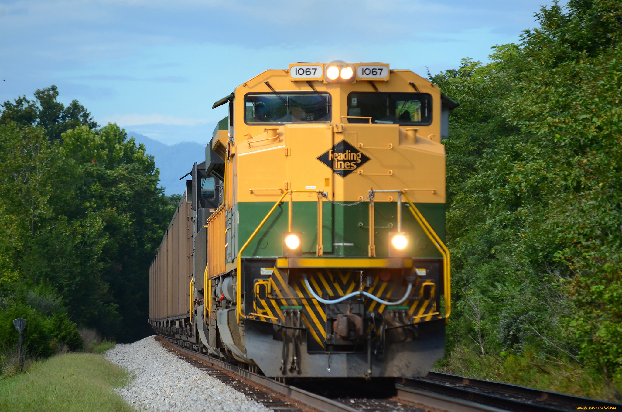 техника, поезда, локомотив, дорога, железная, состав