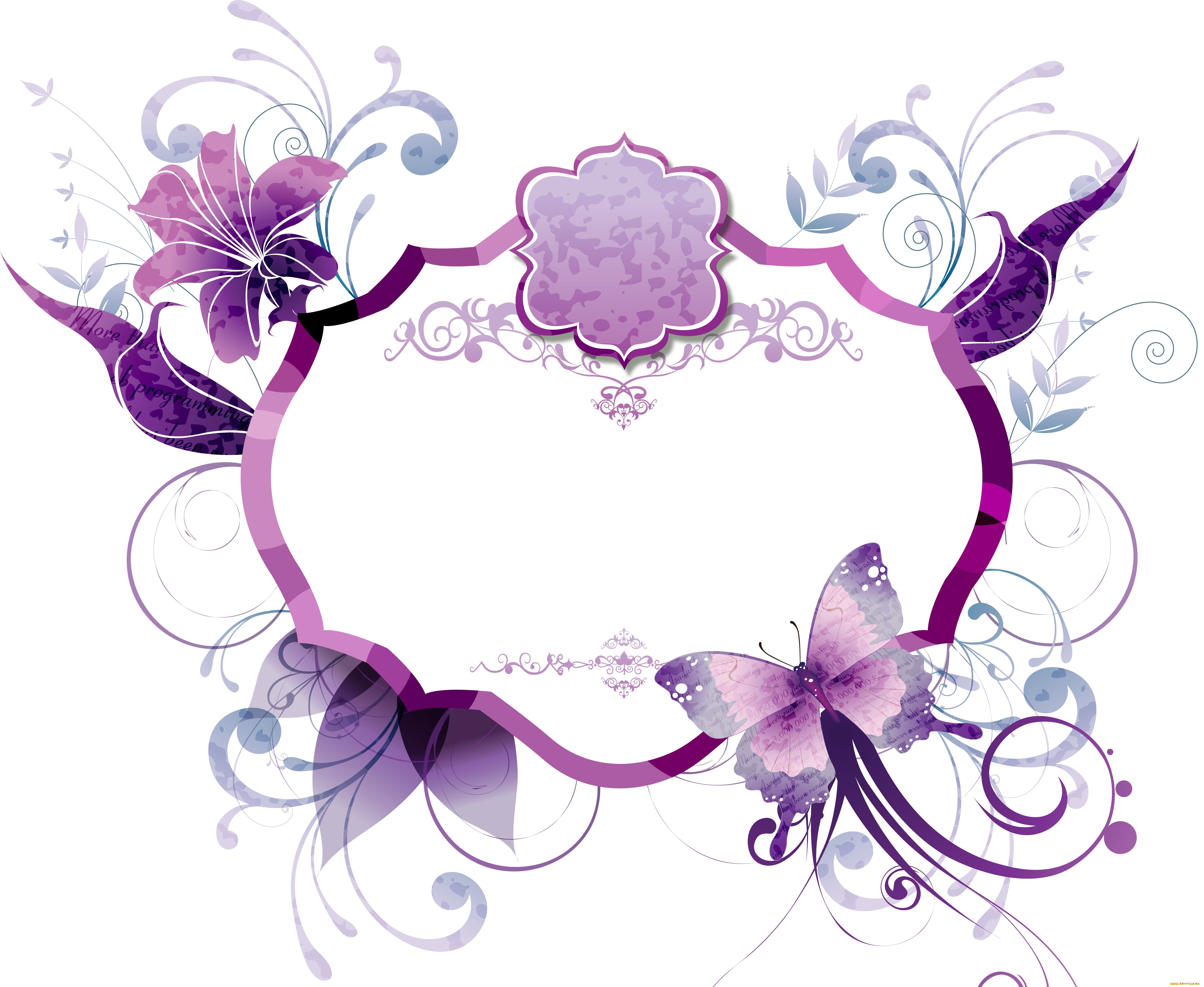 векторная, графика, животные, веточка, листья, бабочка