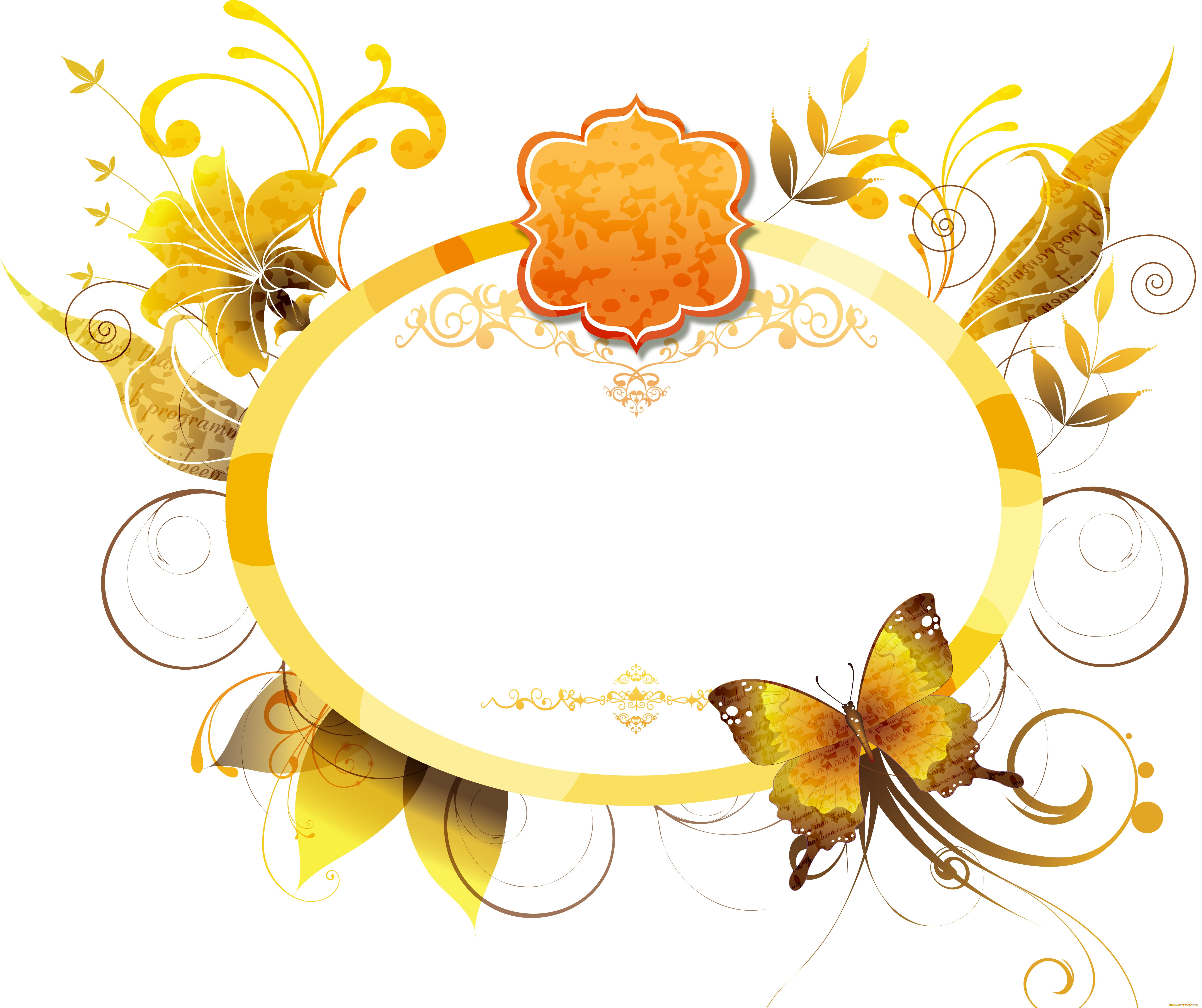 векторная, графика, животные, листья, бабочка, веточка