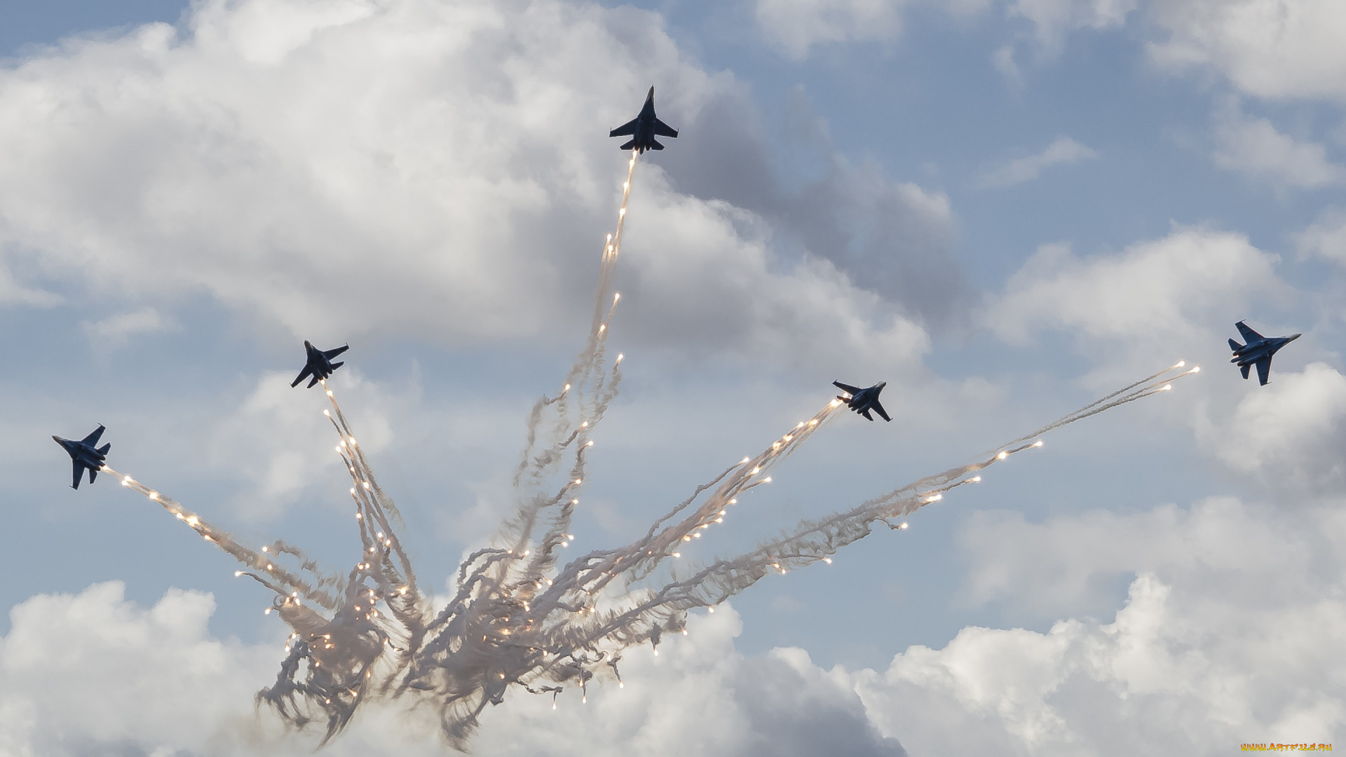 авиация, авиационный, пейзаж, креатив, русские, витязи, истребители, стрижи, небо