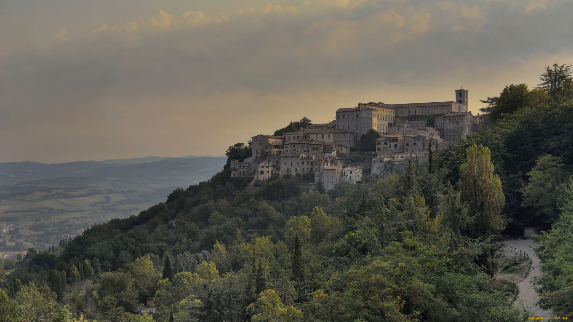 города, -, пейзажи, пейзаж, лес, замок