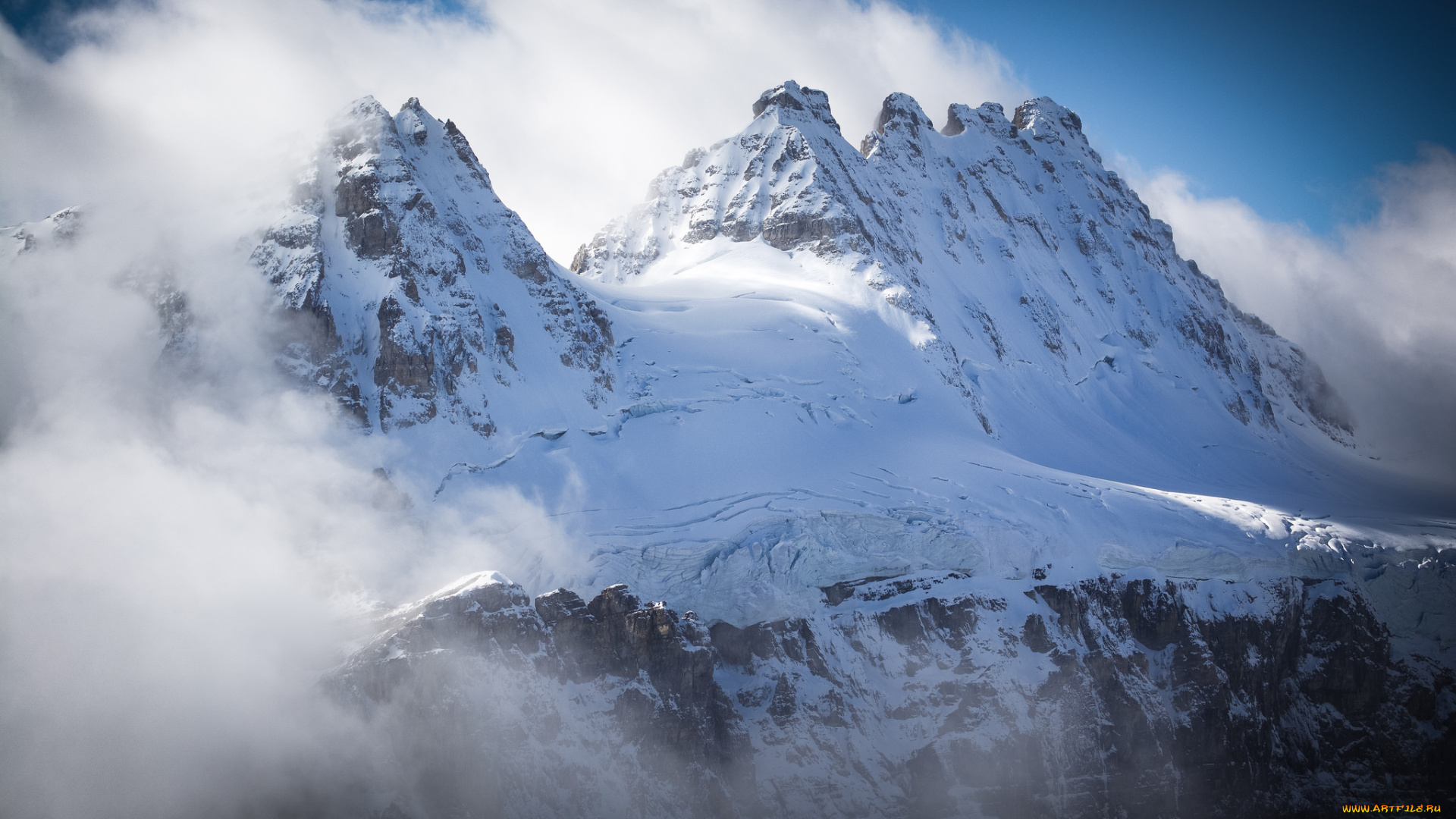 природа, горы, туман