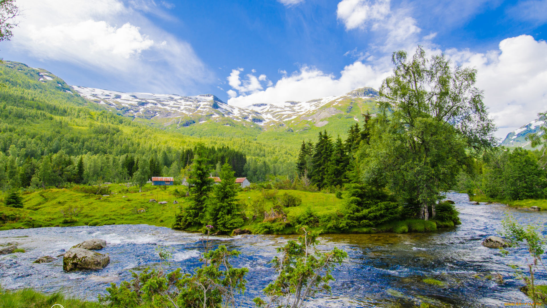 природа, реки, озера, пейзаж, весна