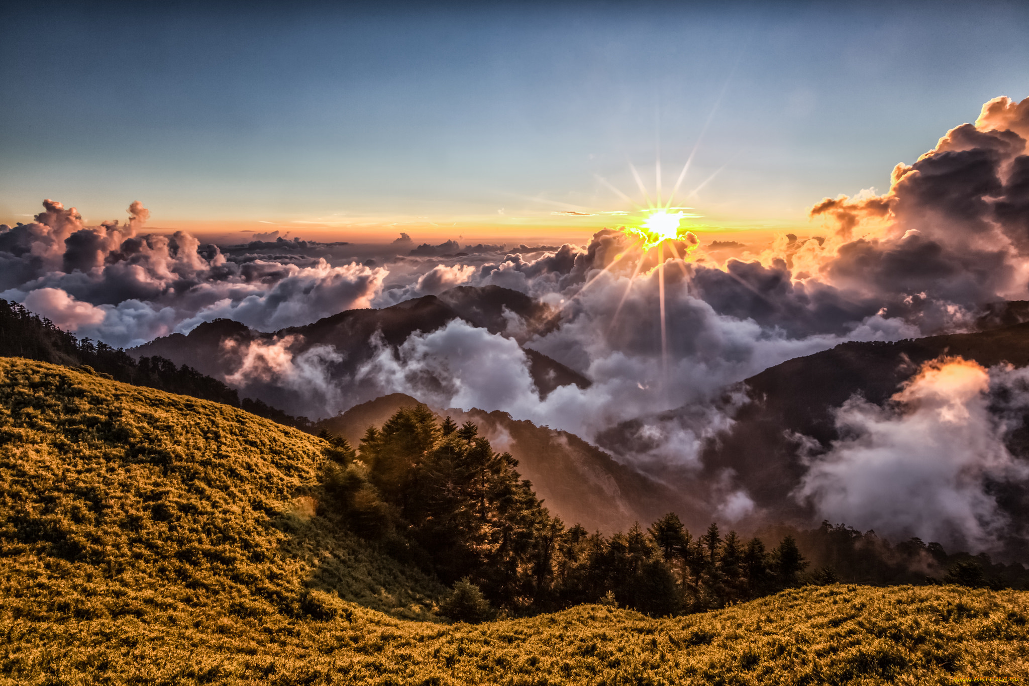 природа, восходы, закаты, восход