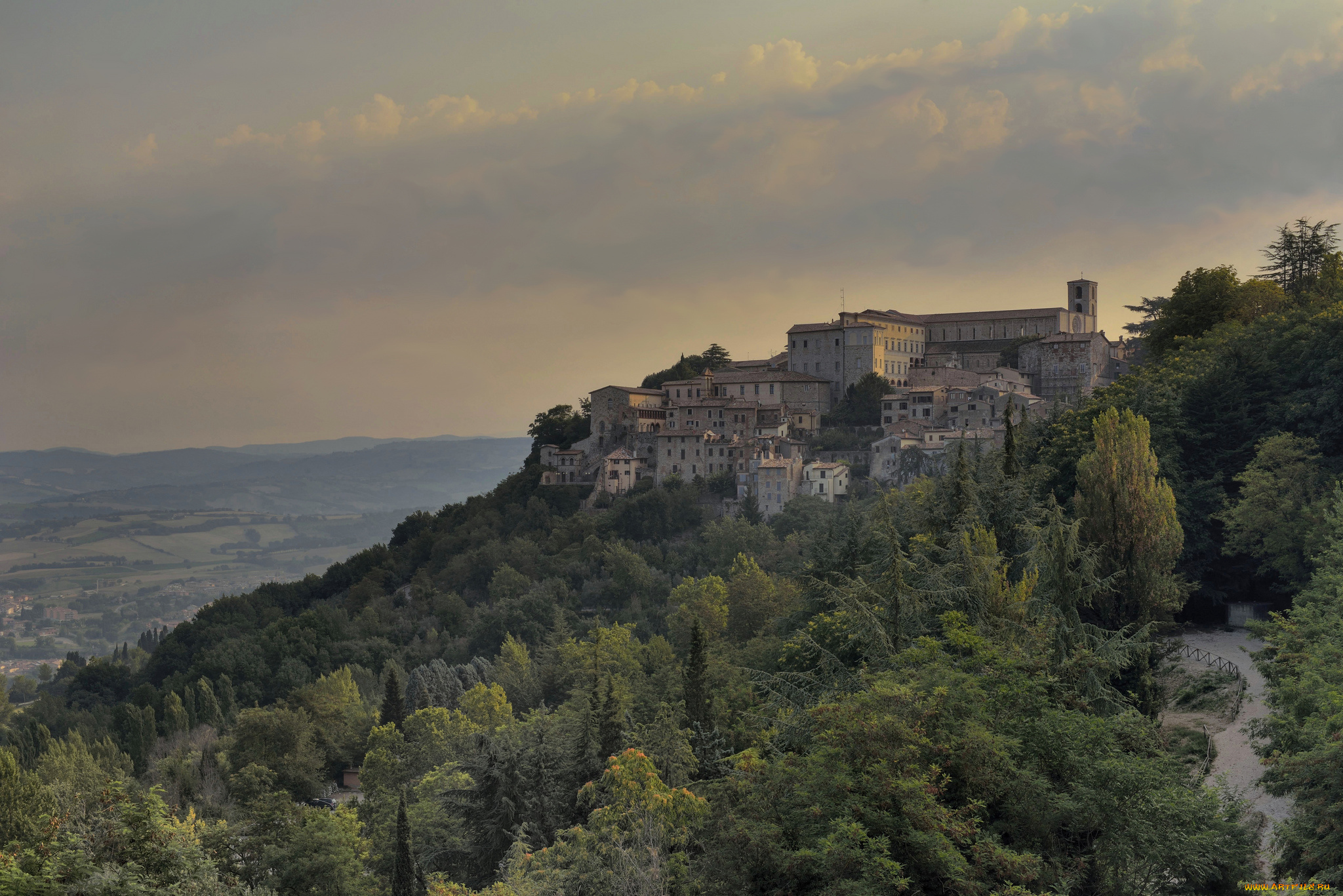 города, -, пейзажи, пейзаж, лес, замок