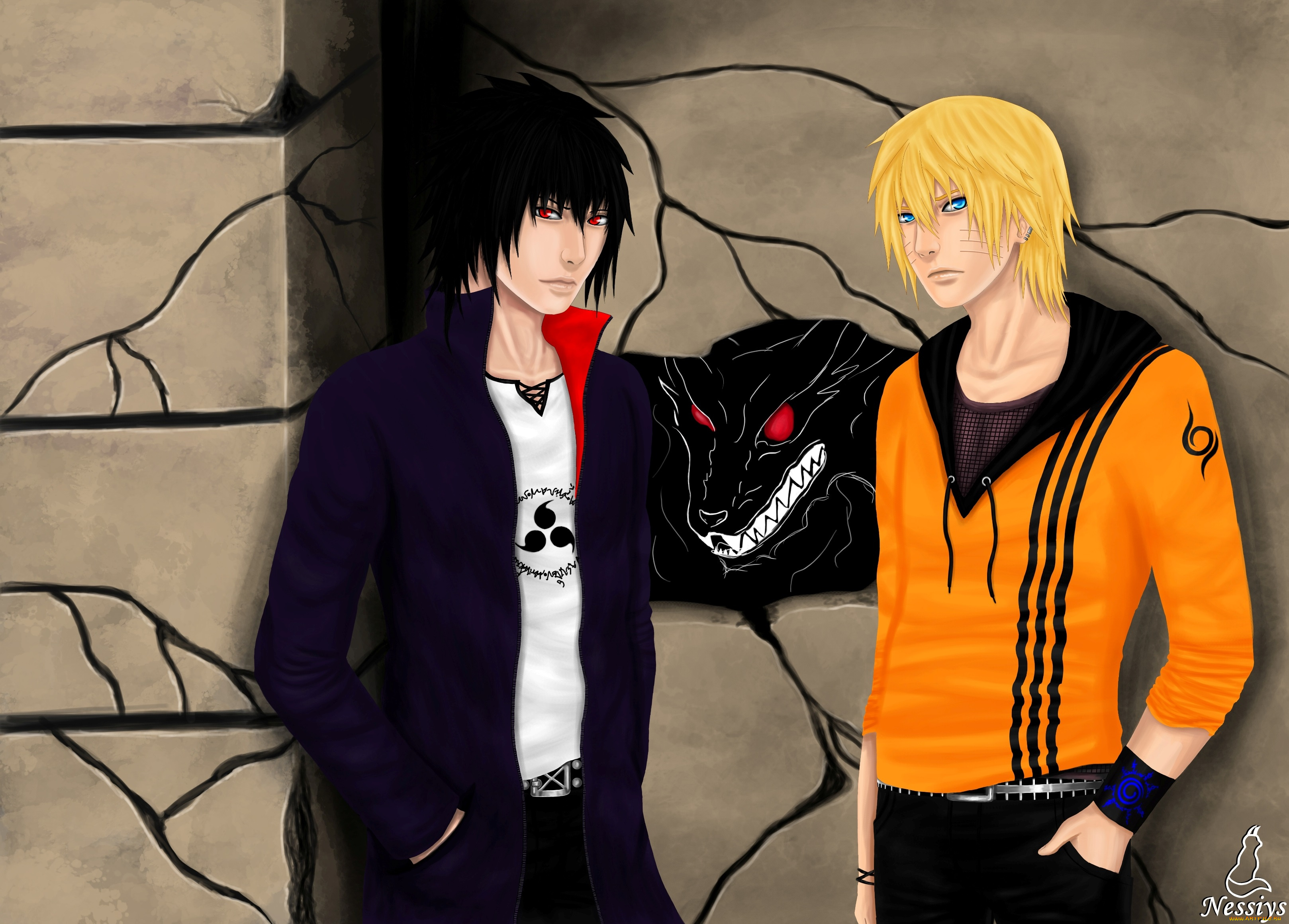 разное, арты, арт, наруто, парни, саске, узумаки, учиха