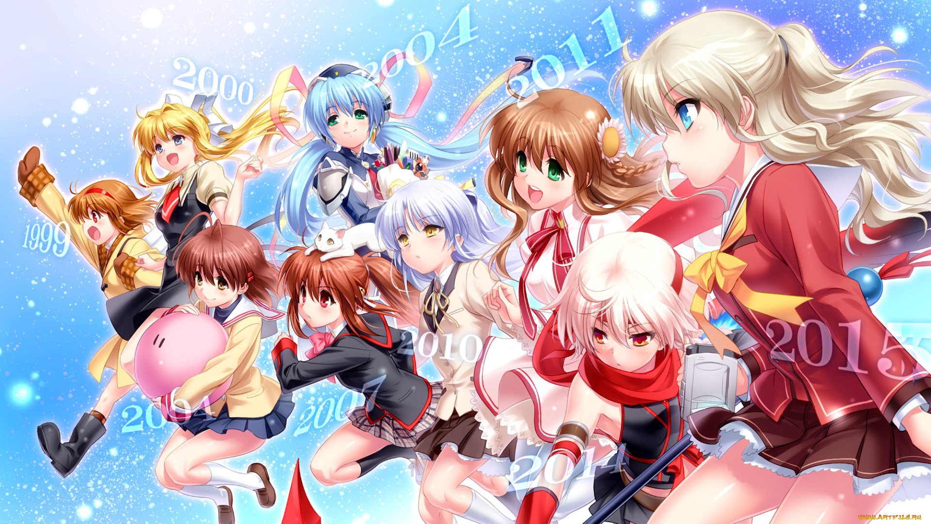 аниме, angel, beats, angel, beats