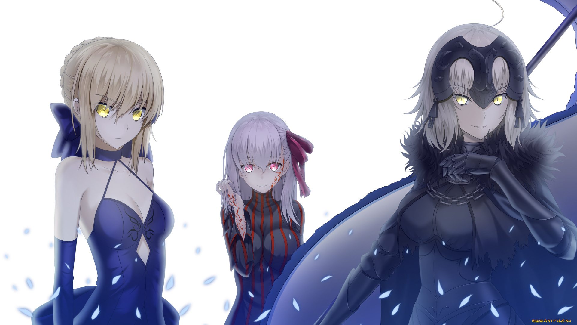 аниме, fate, stay, night, девушки