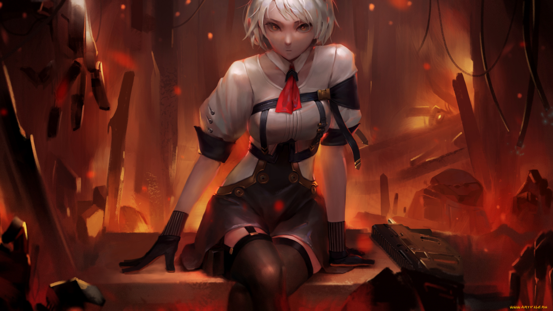 аниме, girls, frontline, girls, frontline