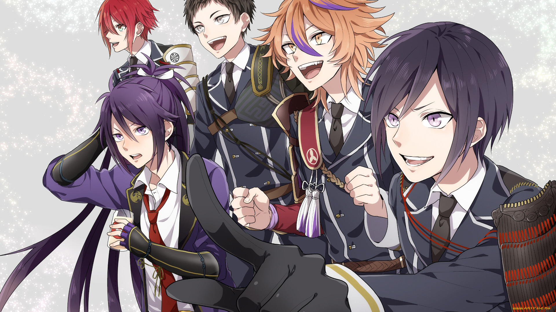 аниме, touken, ranbu, танец, мечей