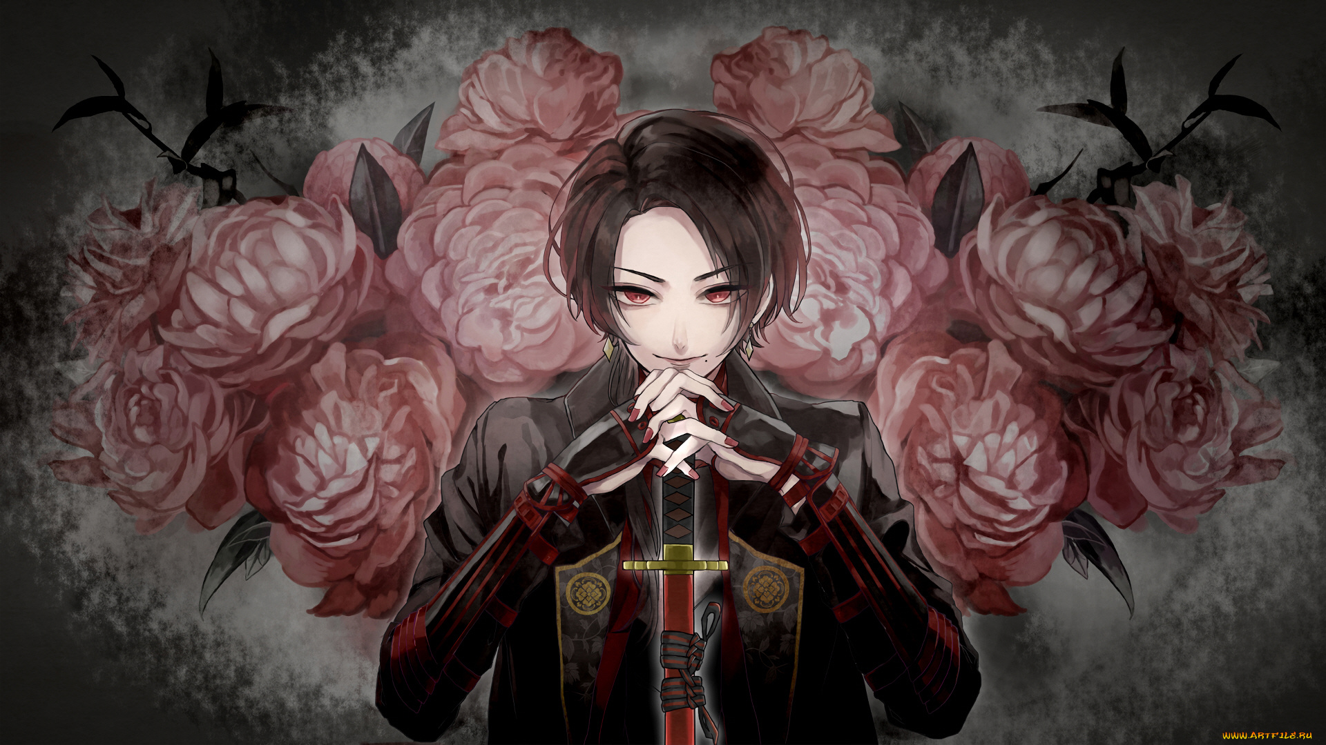 аниме, touken, ranbu, танец, мечей