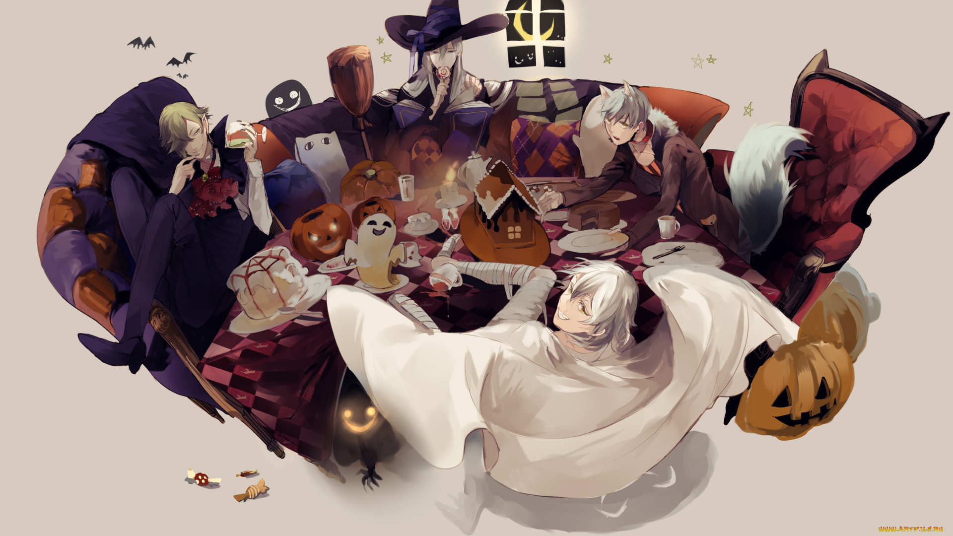 аниме, touken, ranbu, танец, мечей