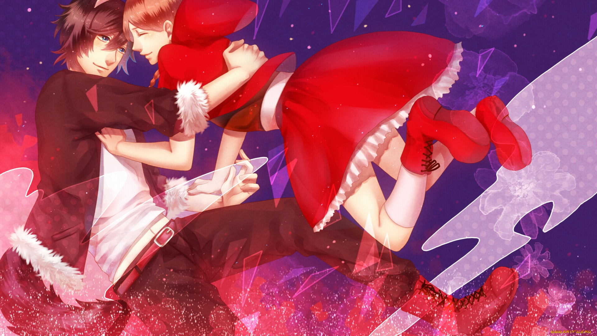 аниме, животные, , существа, red, riding, hood