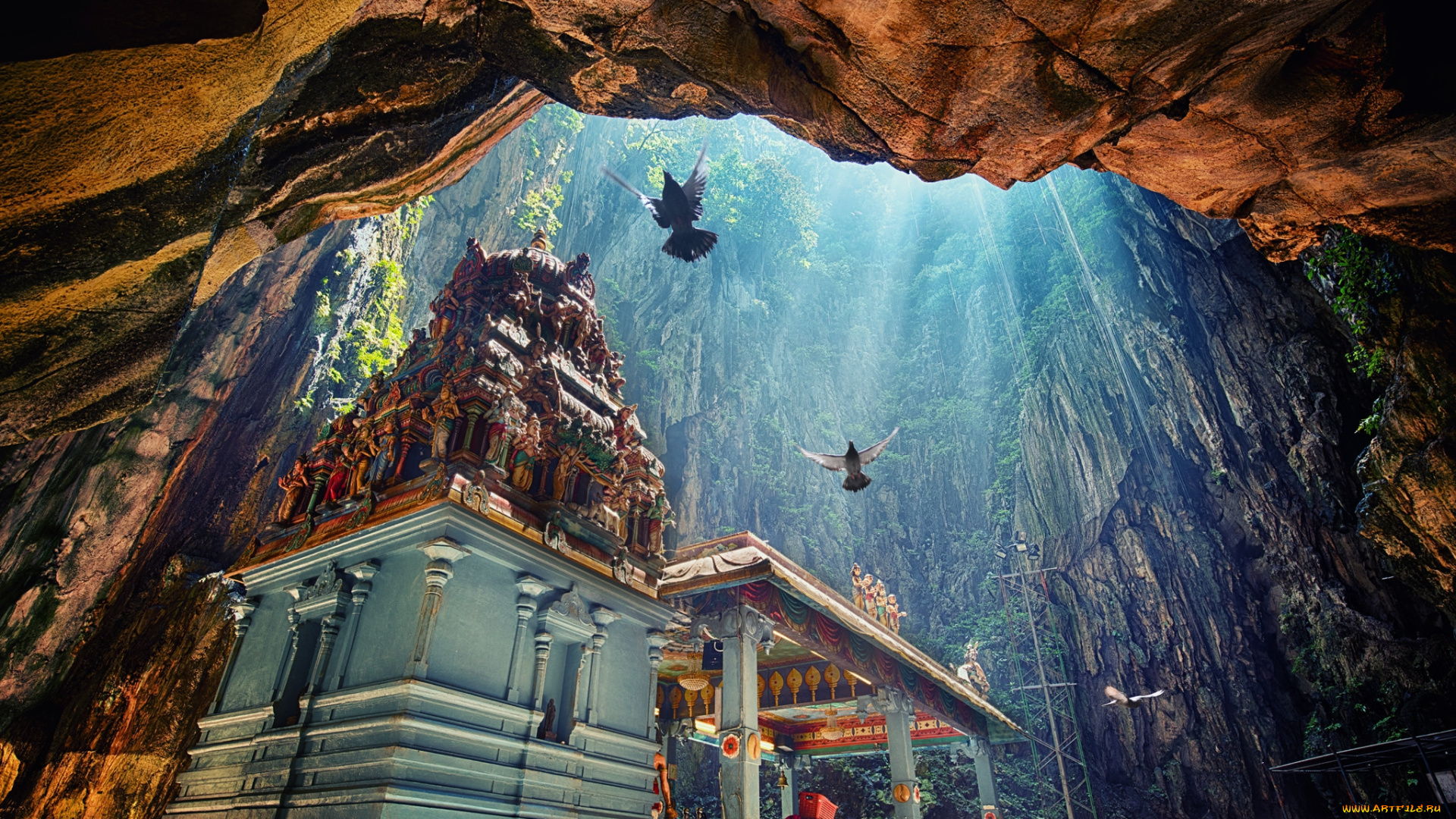 batu, caves, города, -, буддийские, и, другие, храмы, ущелье, храм