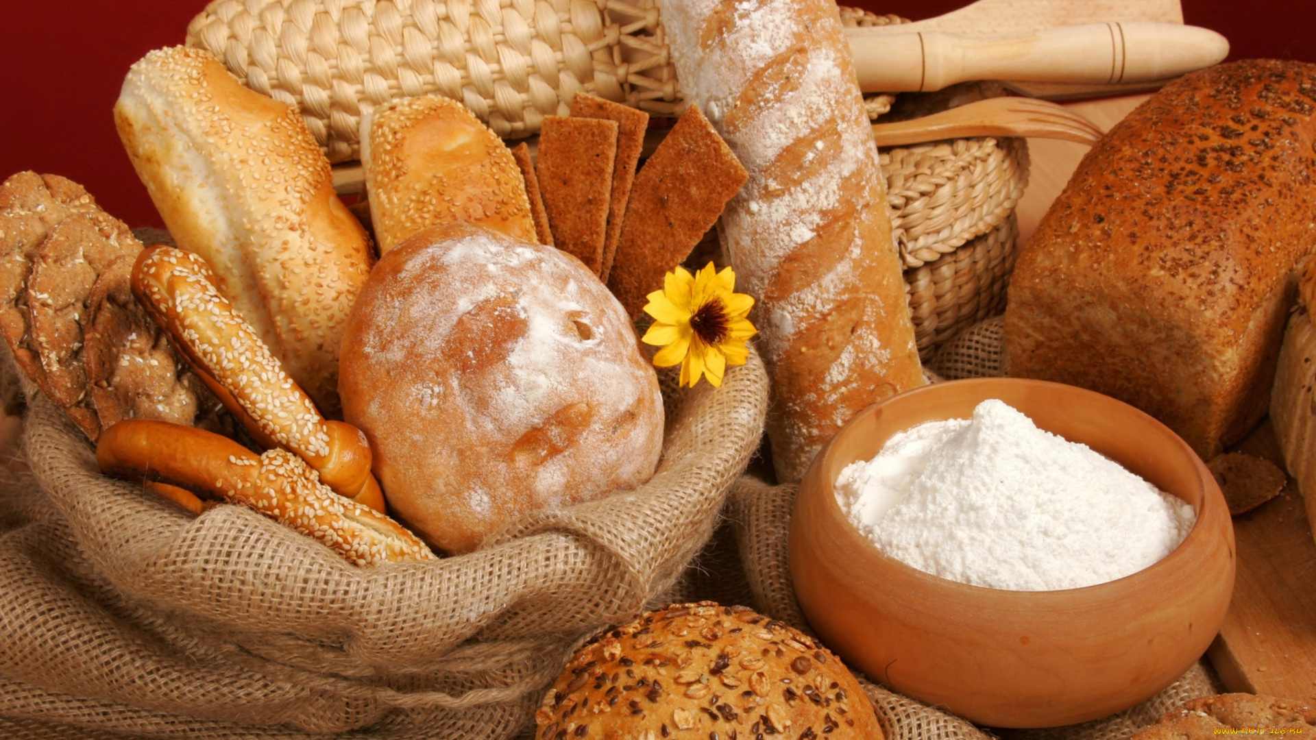 еда, хлеб, , выпечка, ассорти, мука