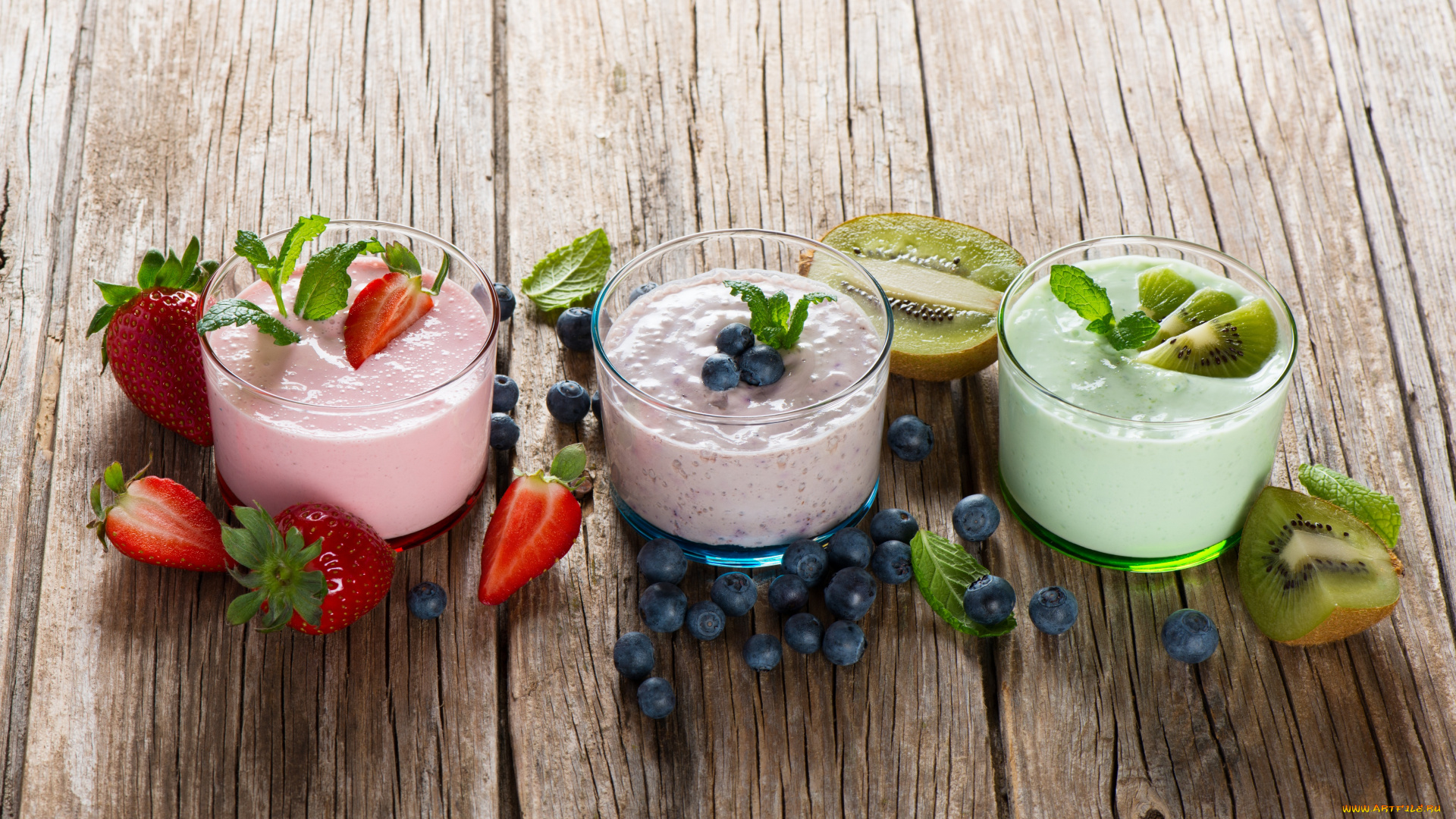 еда, масло, , молочные, продукты, киви, йогурт, черника, клубника, ягоды