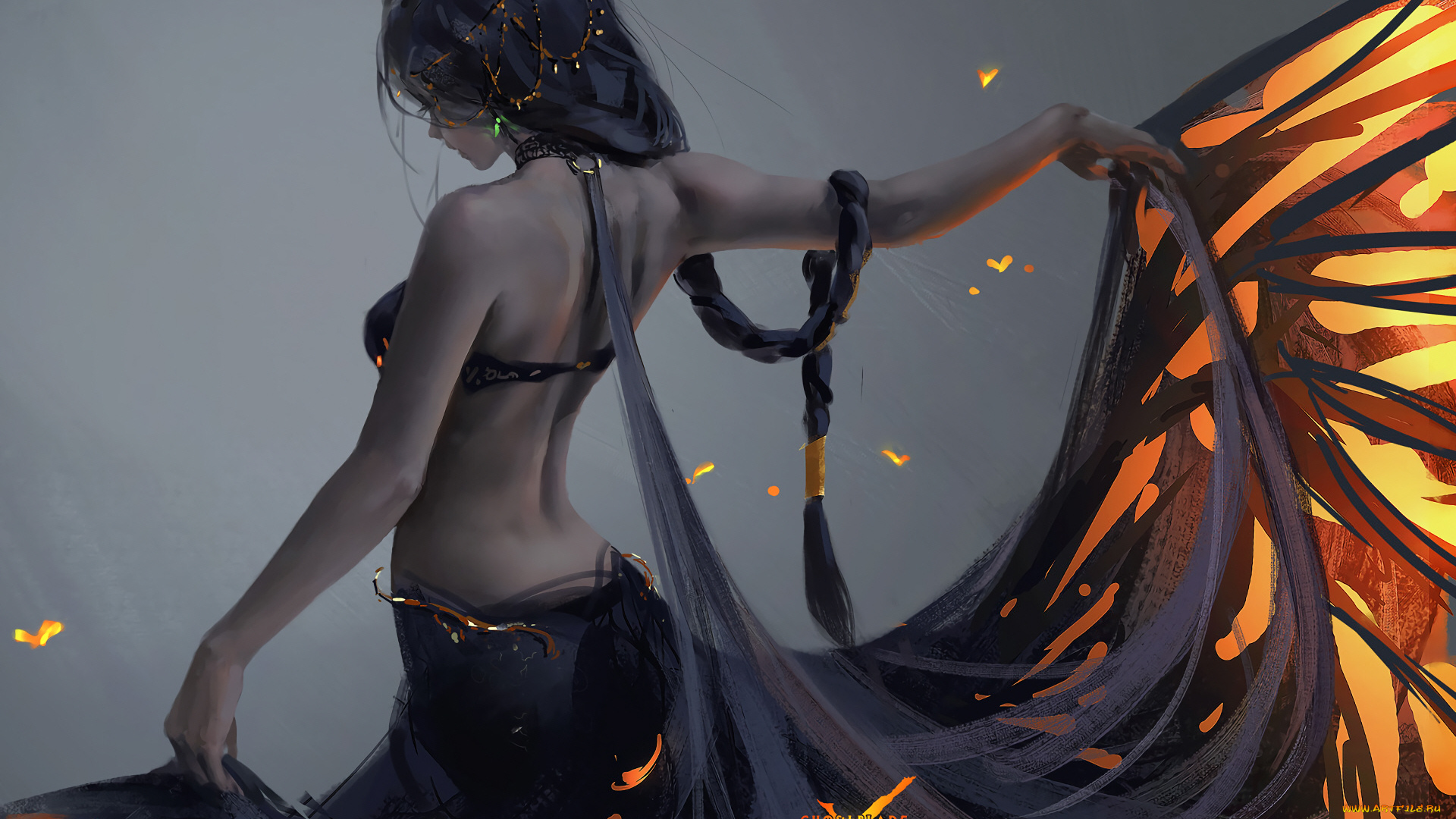 фэнтези, _ghost, blade, , , призрачный, клинок, девушка