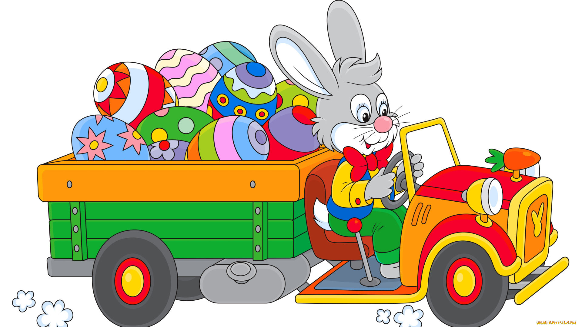 праздничные, пасха, кролик, яйца