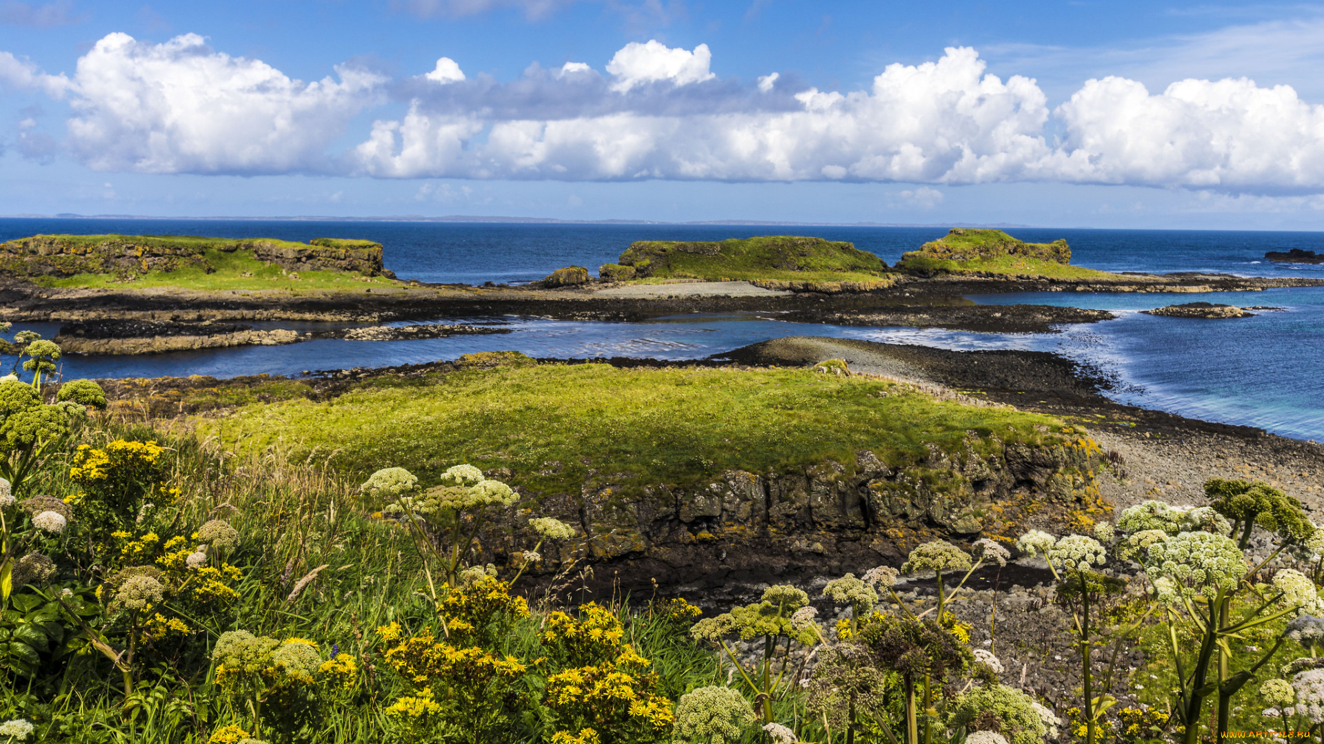 природа, побережье, простор
