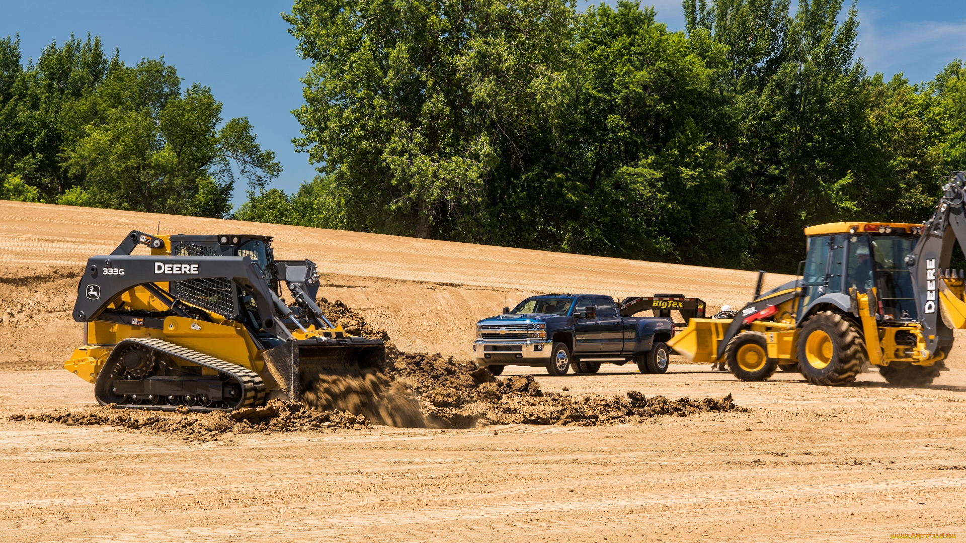 техника, фронтальные, погрузчики, john