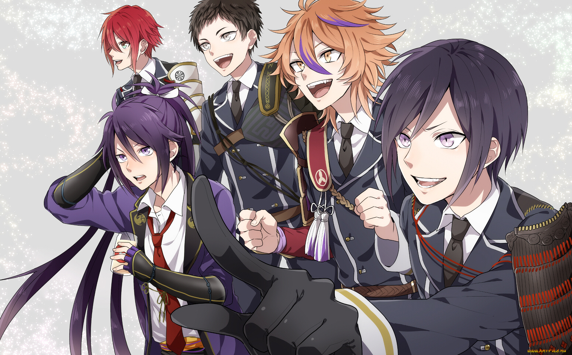 аниме, touken, ranbu, танец, мечей