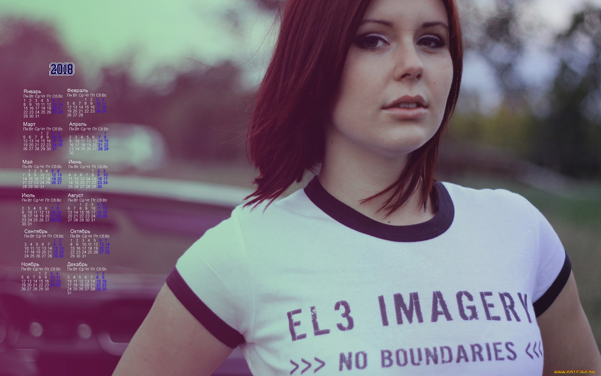 календари, девушки, взгляд