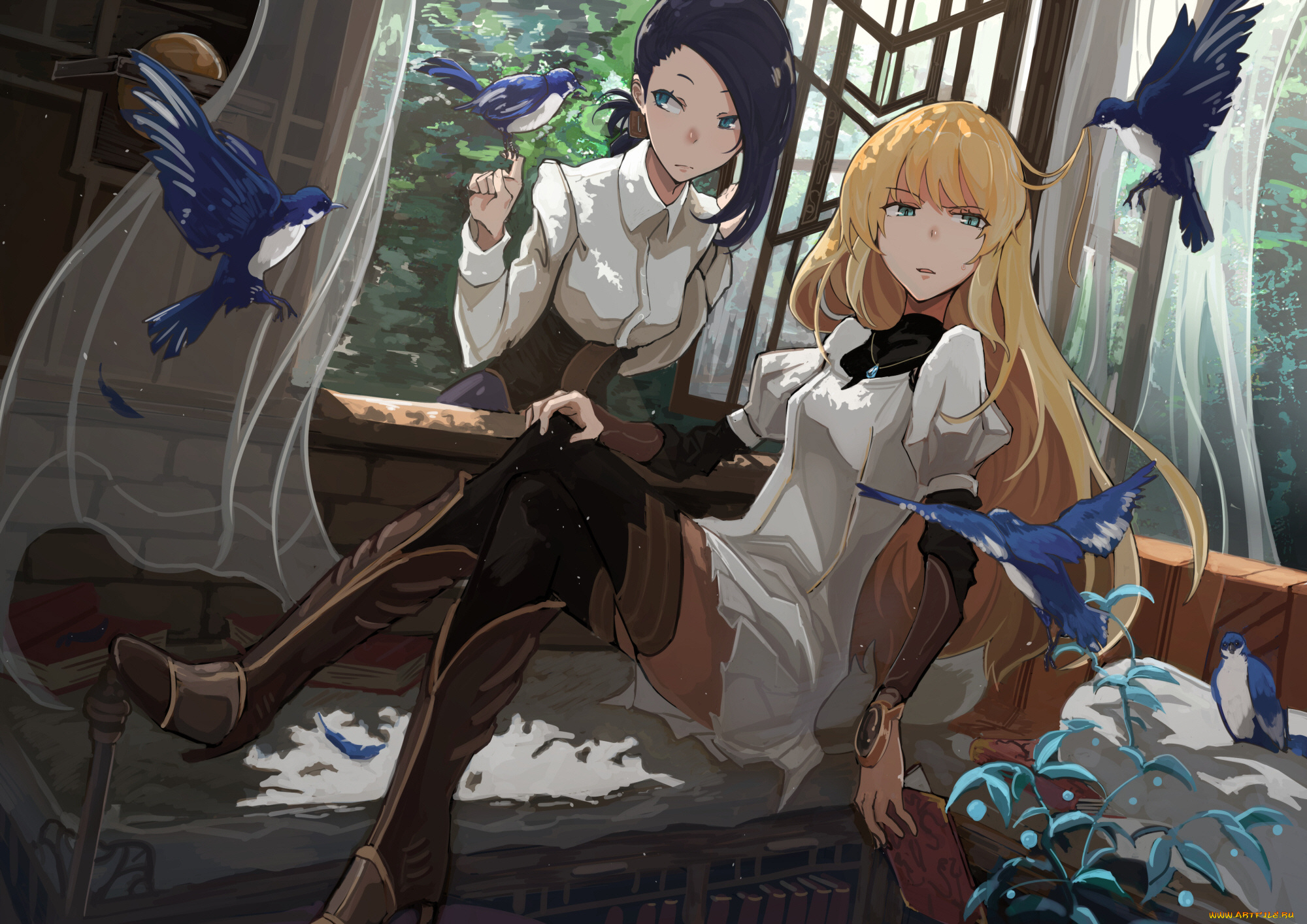 аниме, животные, , существа, девушки