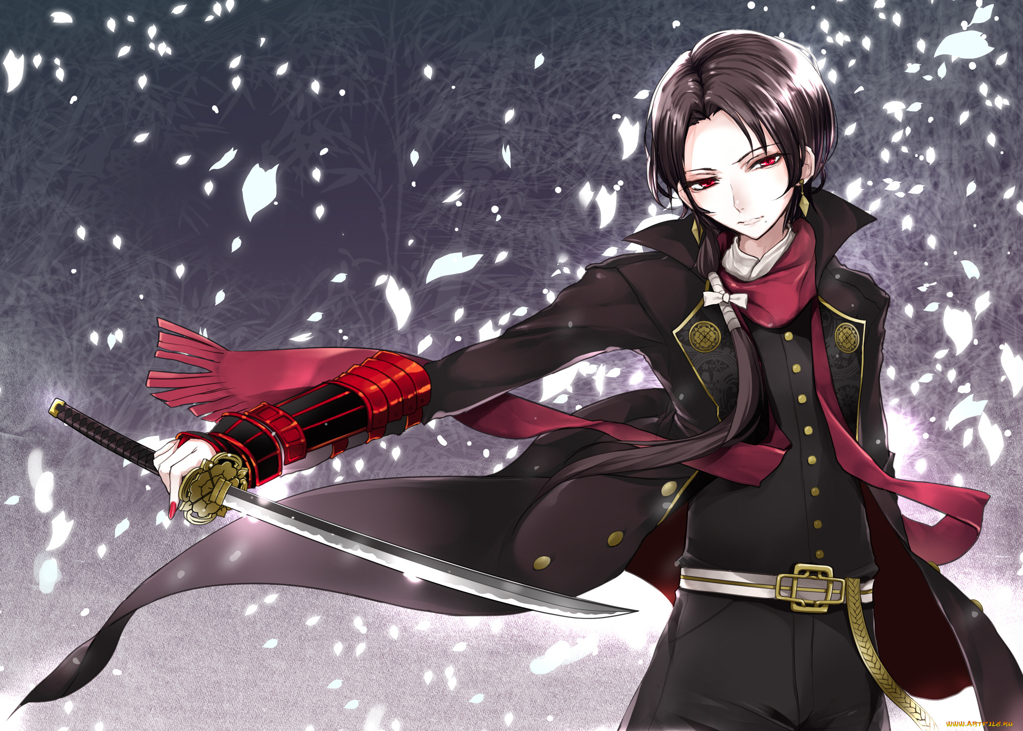 аниме, touken, ranbu, танец, мечей
