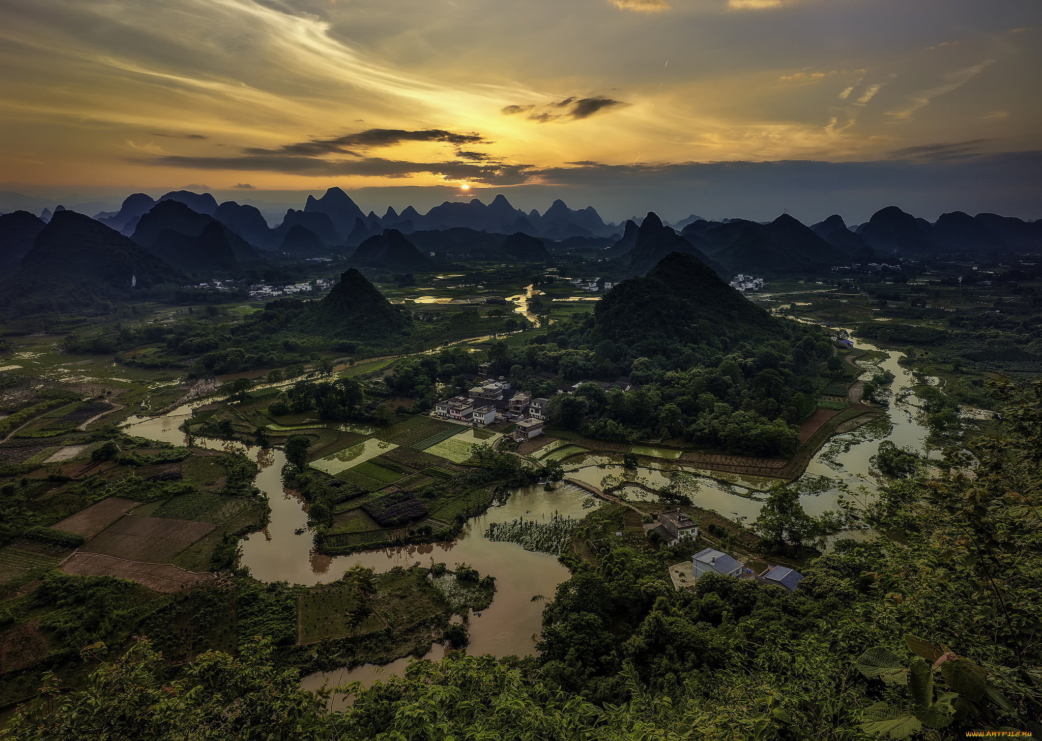 города, -, панорамы, простор