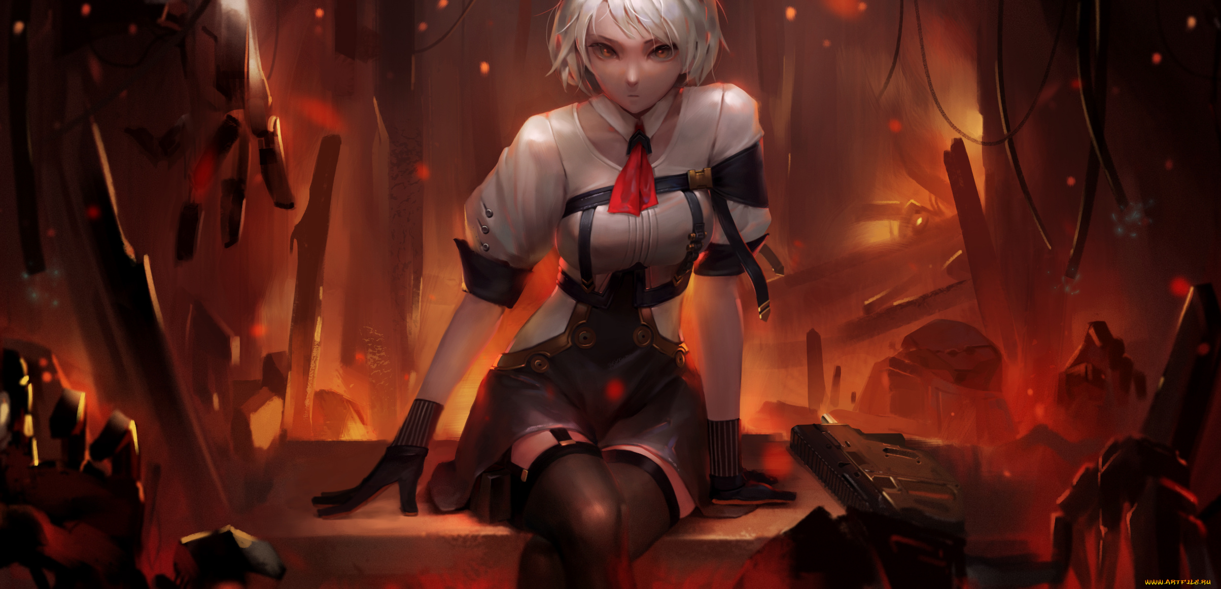 аниме, girls, frontline, girls, frontline