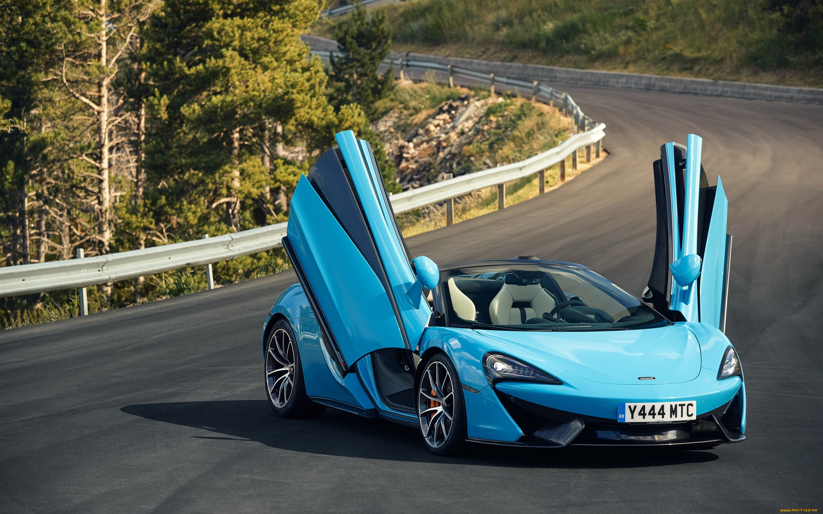 автомобили, mclaren, blue, дорога, worldwide, 570s, spider