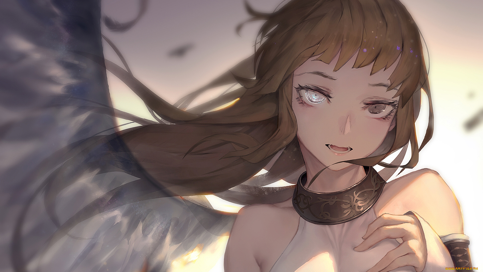 аниме, ангелы, , демоны, девушка