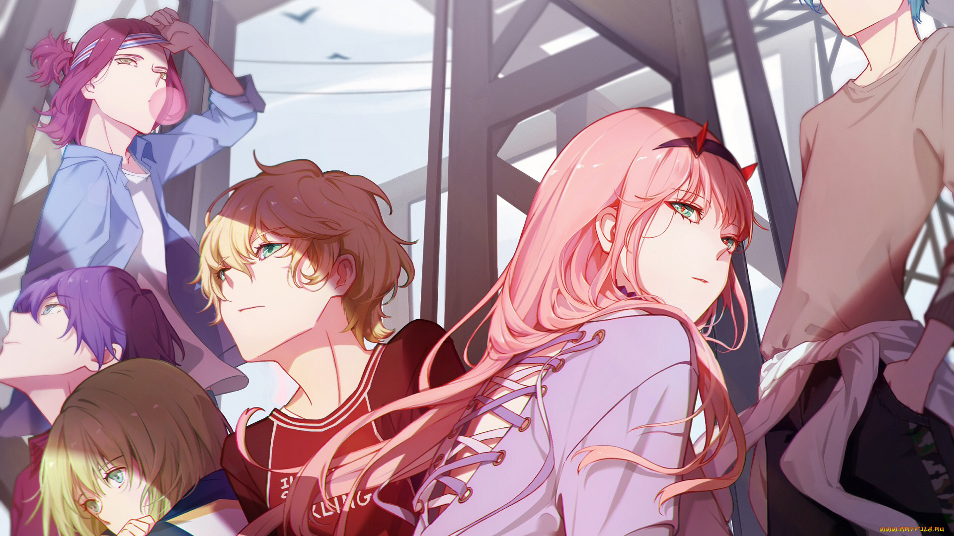 аниме, darling, in, the, frankxx, девушка, милый, во, франксе, darling, in, the, frankxx