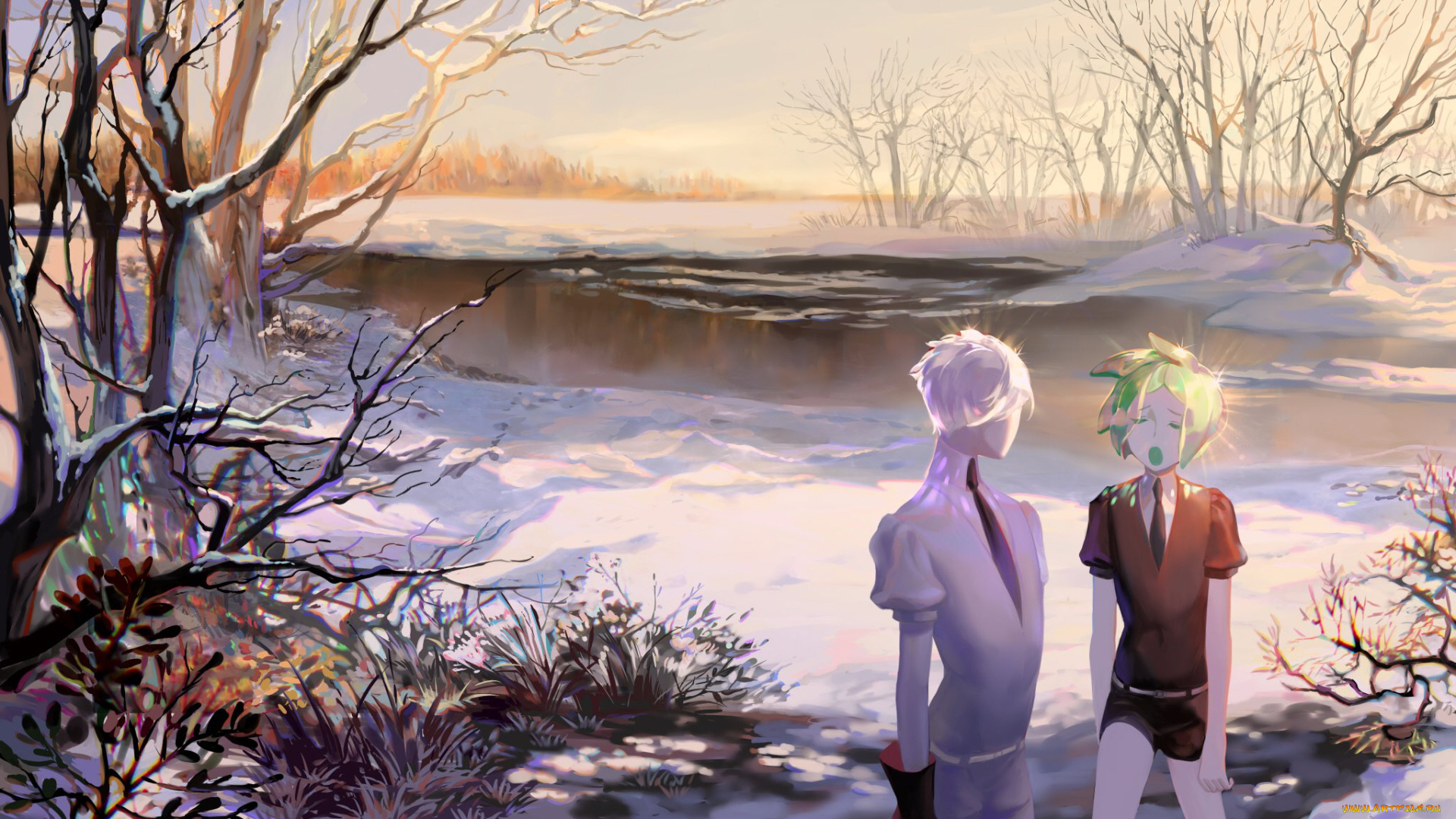 аниме, houseki, no, kuni, девушки