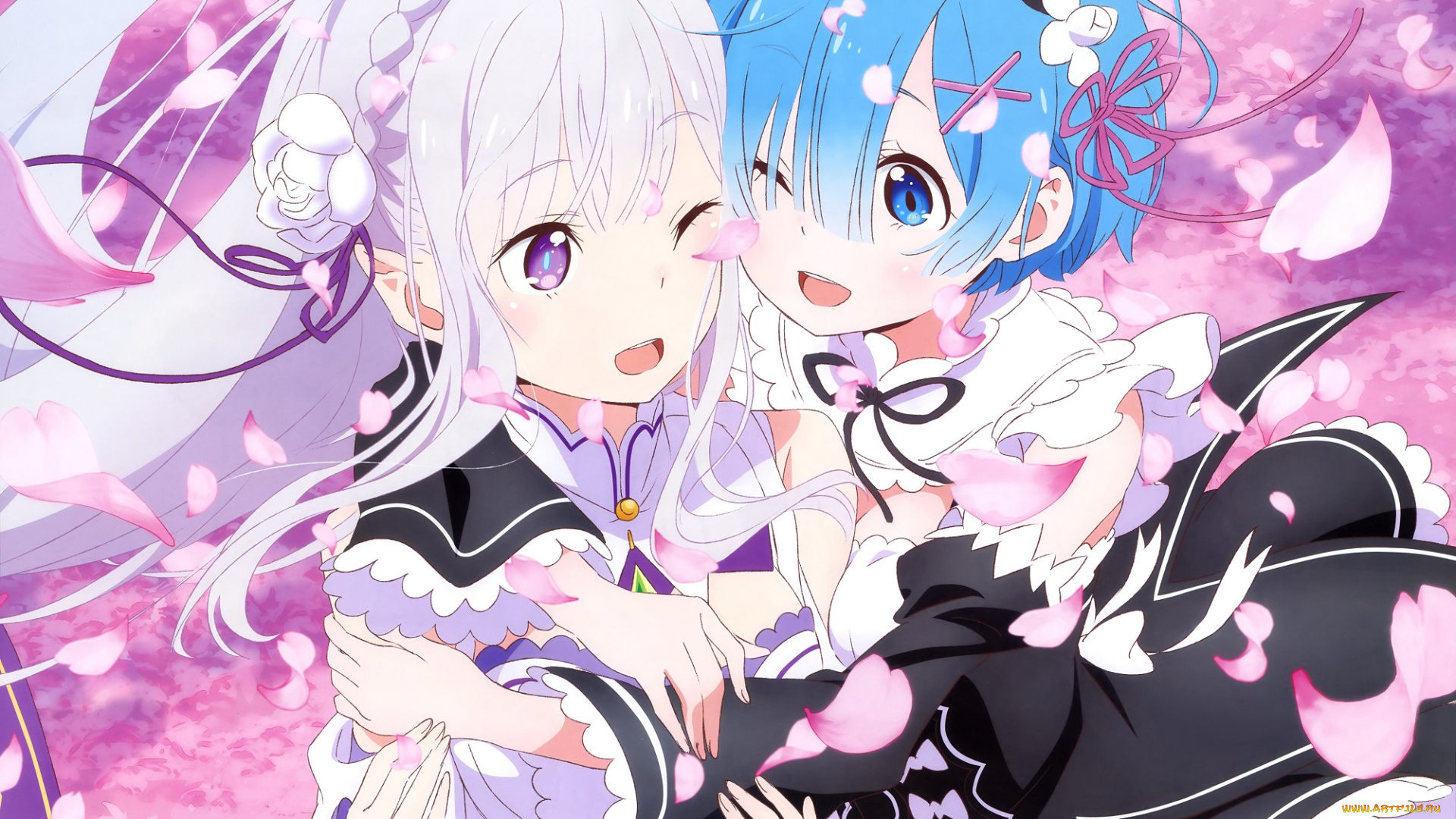 аниме, re, , zero, kara, hajimeru, isekai, seikatsu, девочки