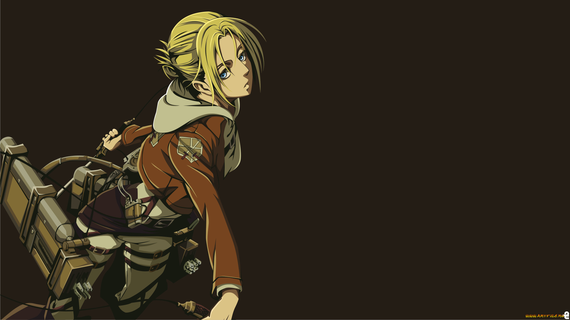 аниме, shingeki, no, kyojin, девушка