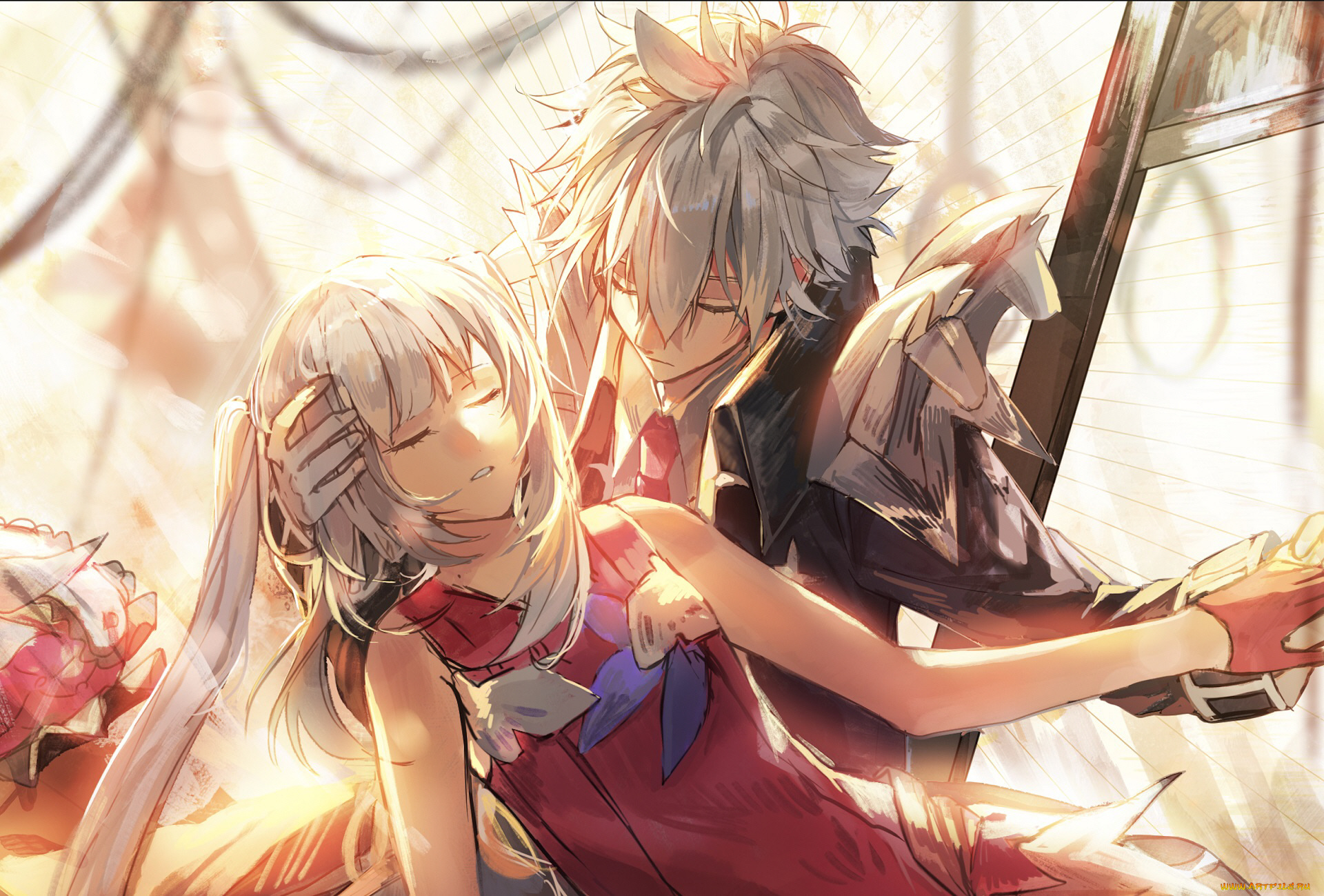 аниме, fate, stay, night, , grand, order, , apocrypha, парень, девушка