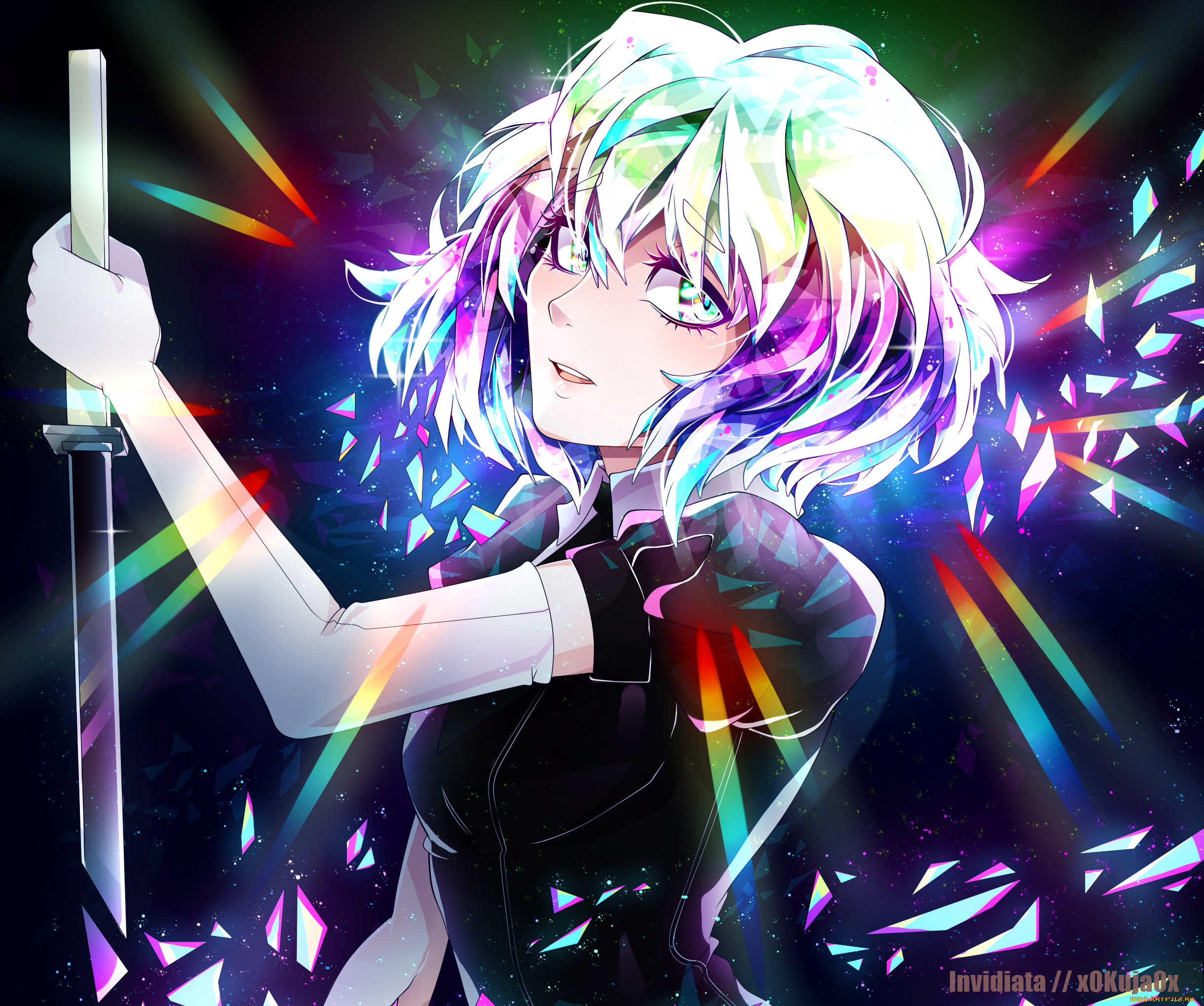 аниме, houseki, no, kuni, девушка