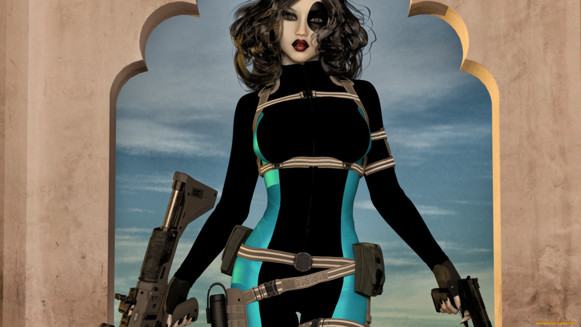 3д, графика, фантазия, , fantasy, взгляд, девушка, фон