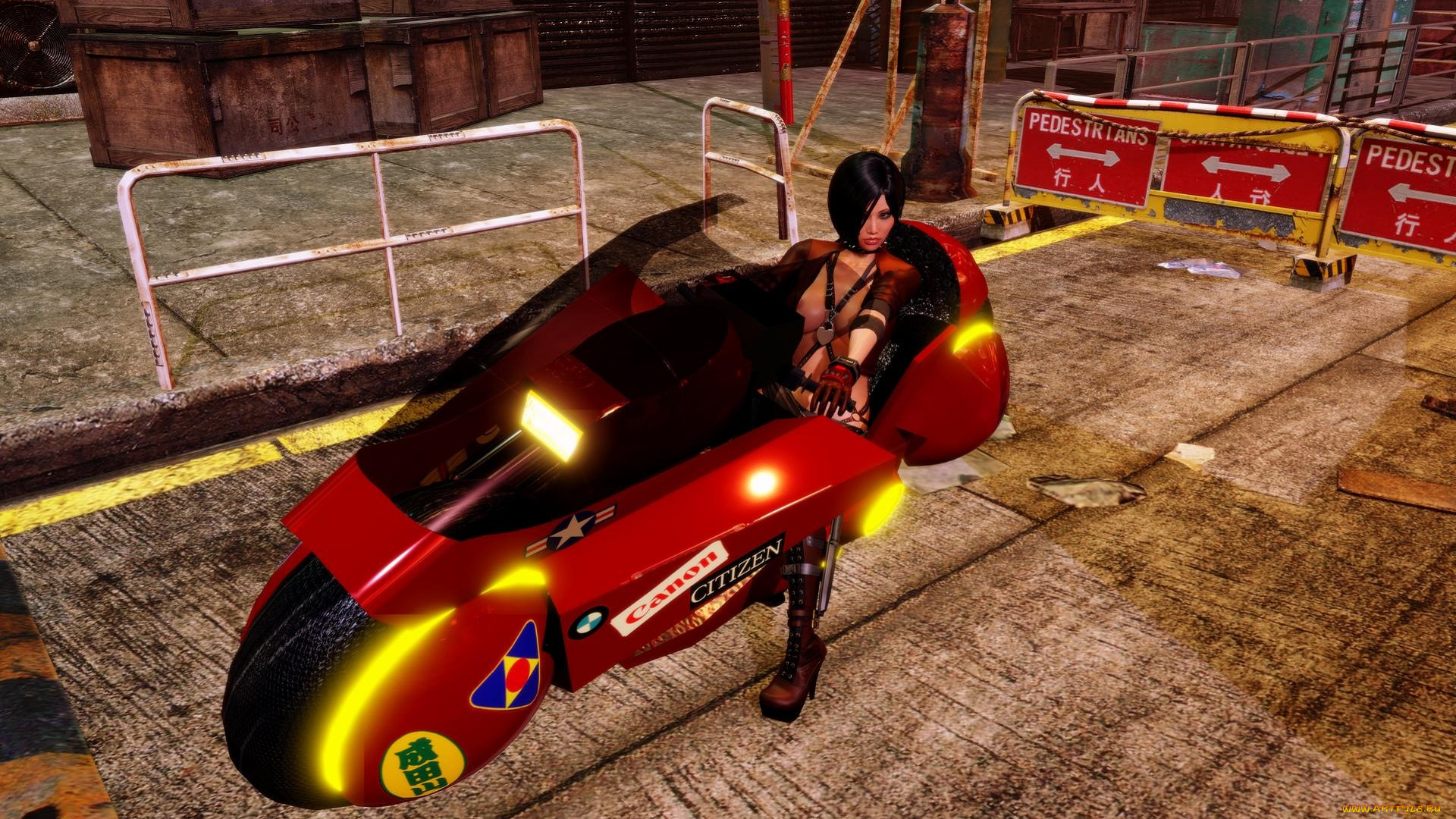 3д, графика, люди-авто, мото, , people-, car, , , moto, взгляд, девушка, фон