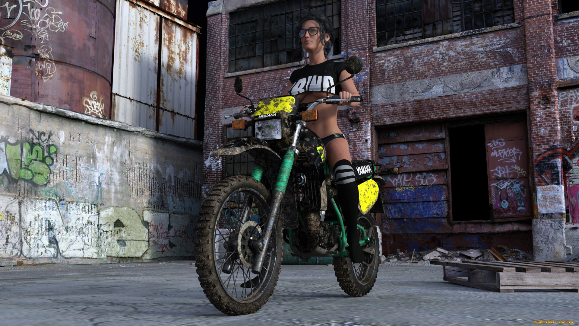 3д, графика, люди-авто, мото, , people-, car, , , moto, фон, взгляд, девушка, мото