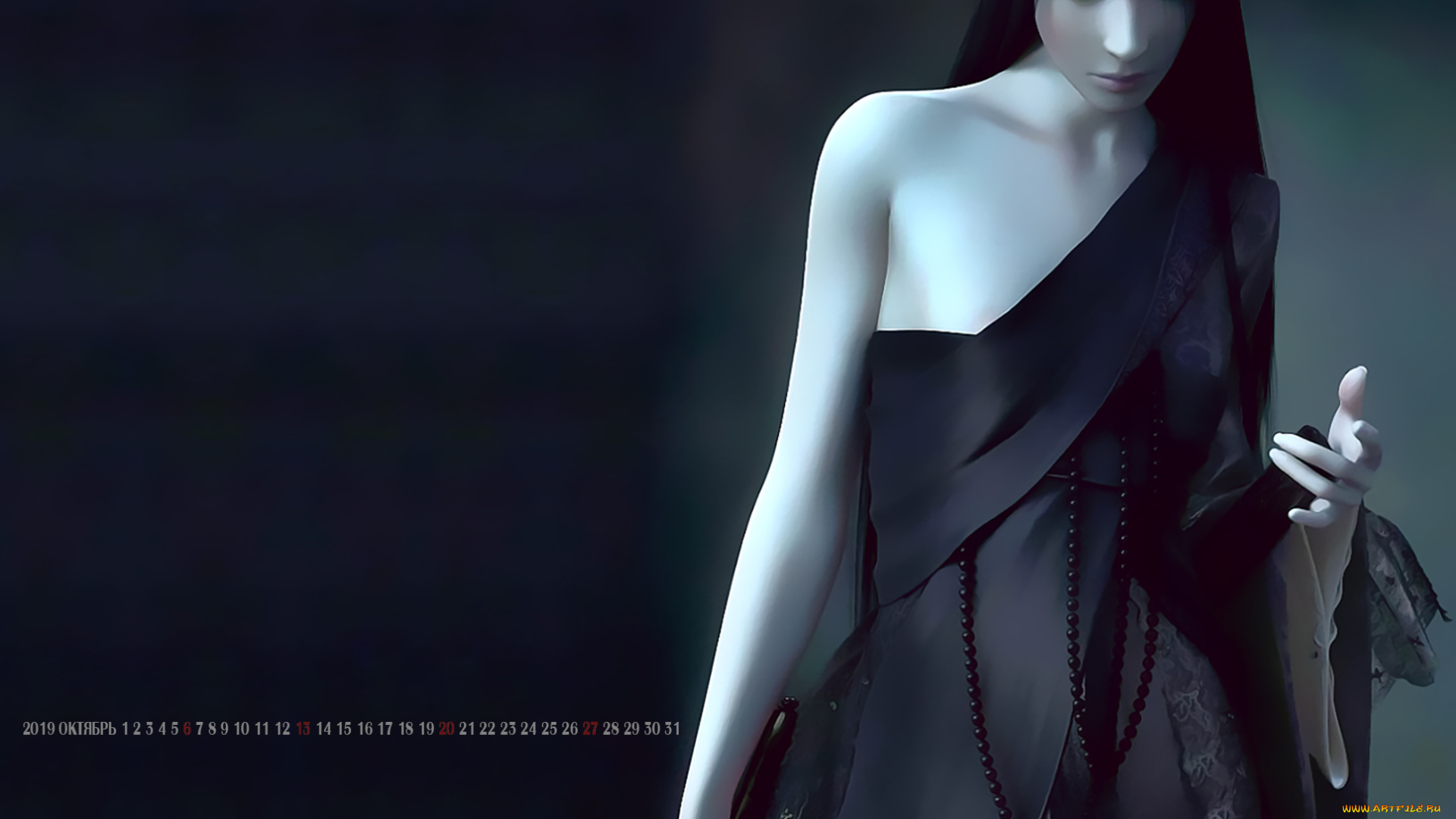 календари, 3д-графика, девушка, calendar, 2019
