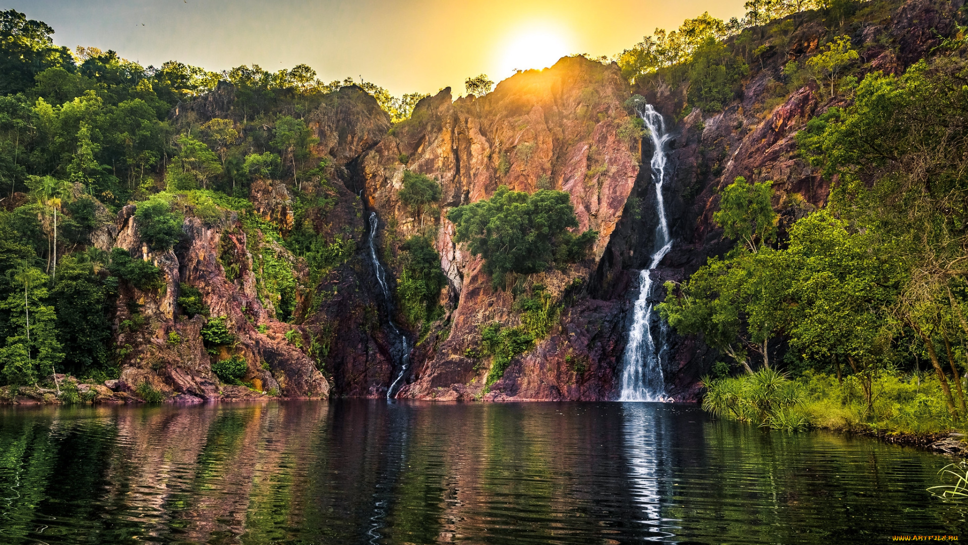 природа, водопады, простор