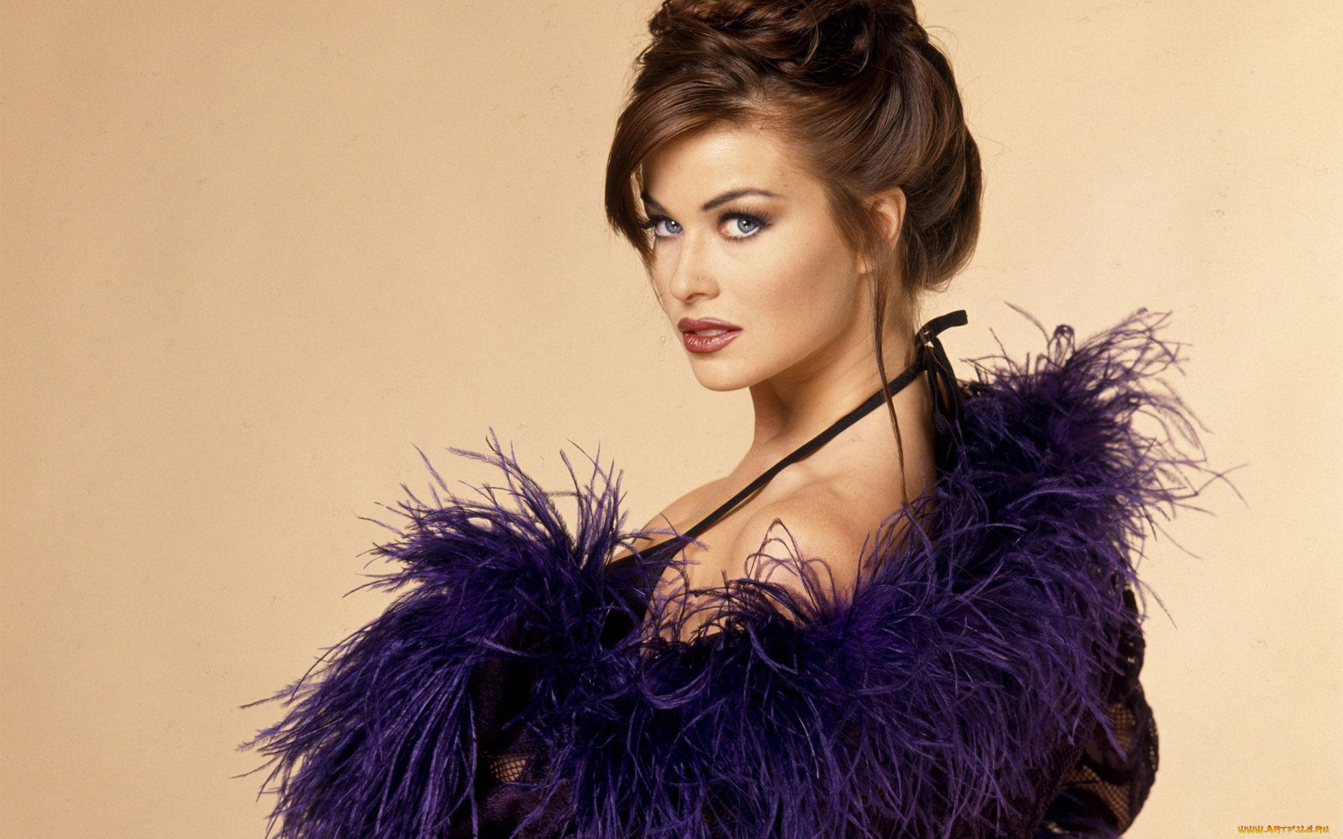 девушки, carmen, electra, лицо, боа, шатенка