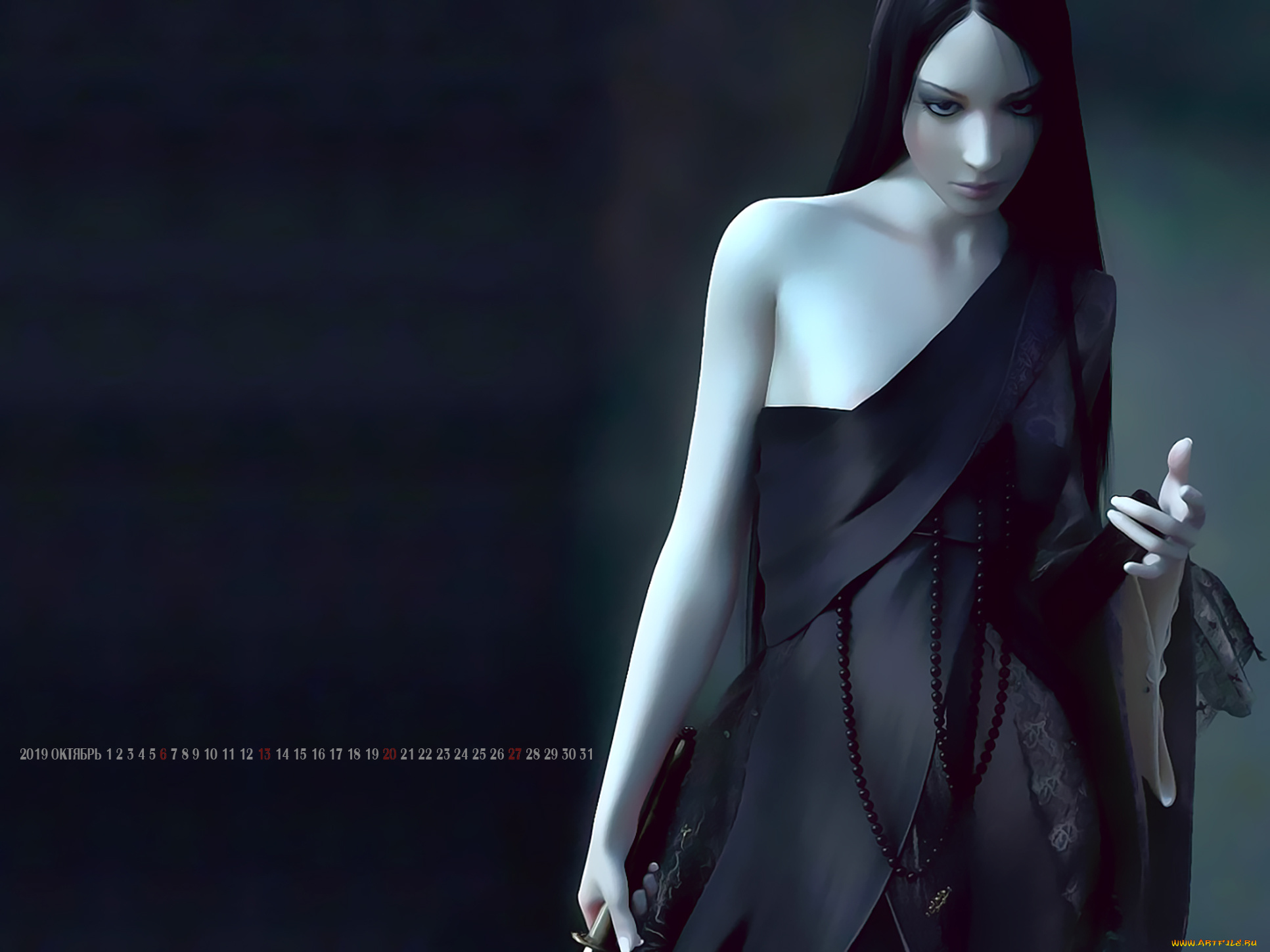 календари, 3д-графика, девушка, calendar, 2019