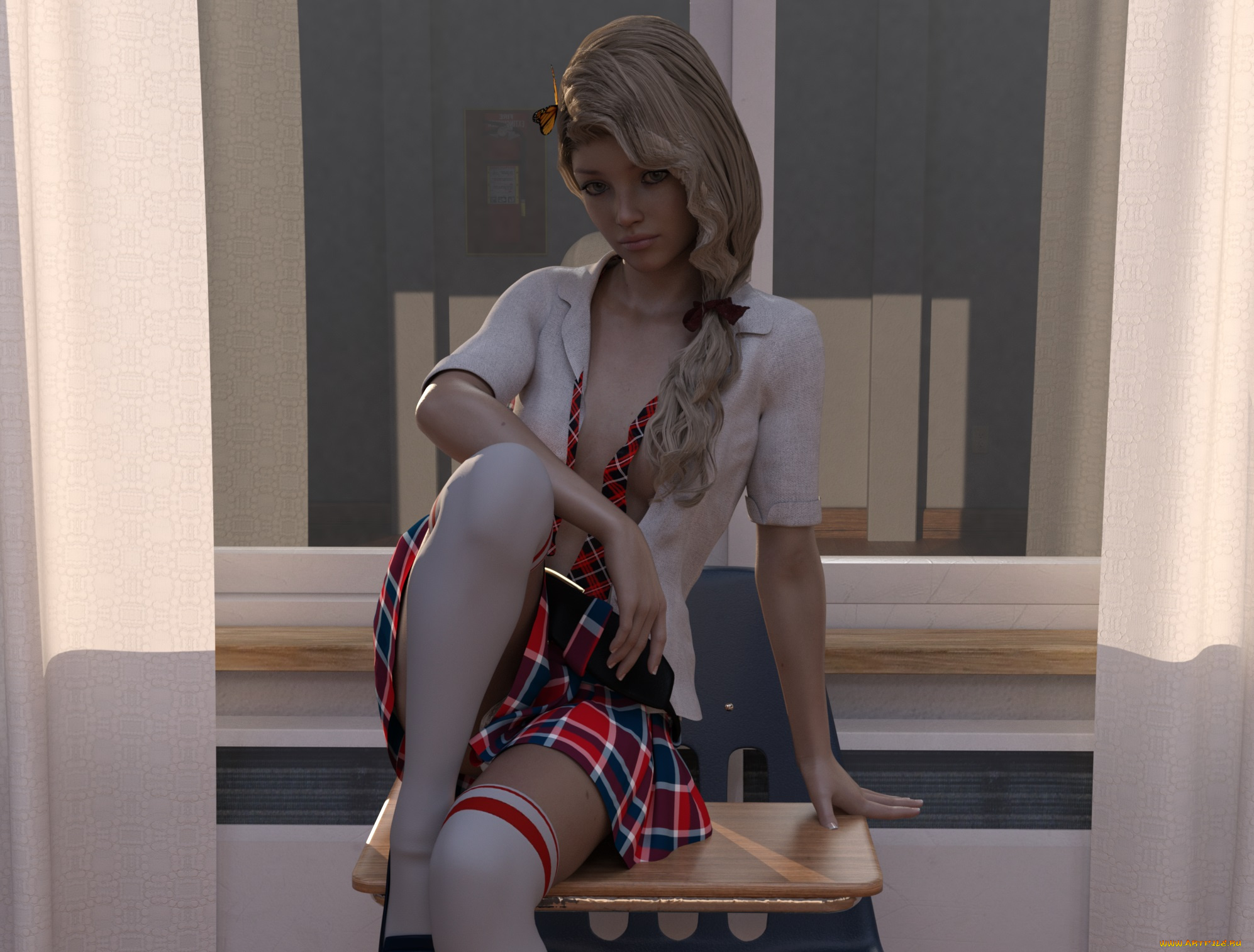 3д, графика, люди, , people, фон, взгляд, девушка